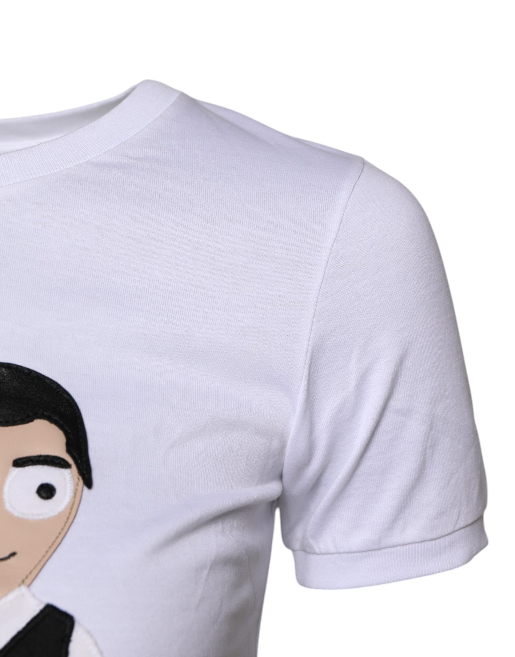 Dolce & Gabbana White #DGFAMILY Embroidery Cotton T-shirt | Regal Royce