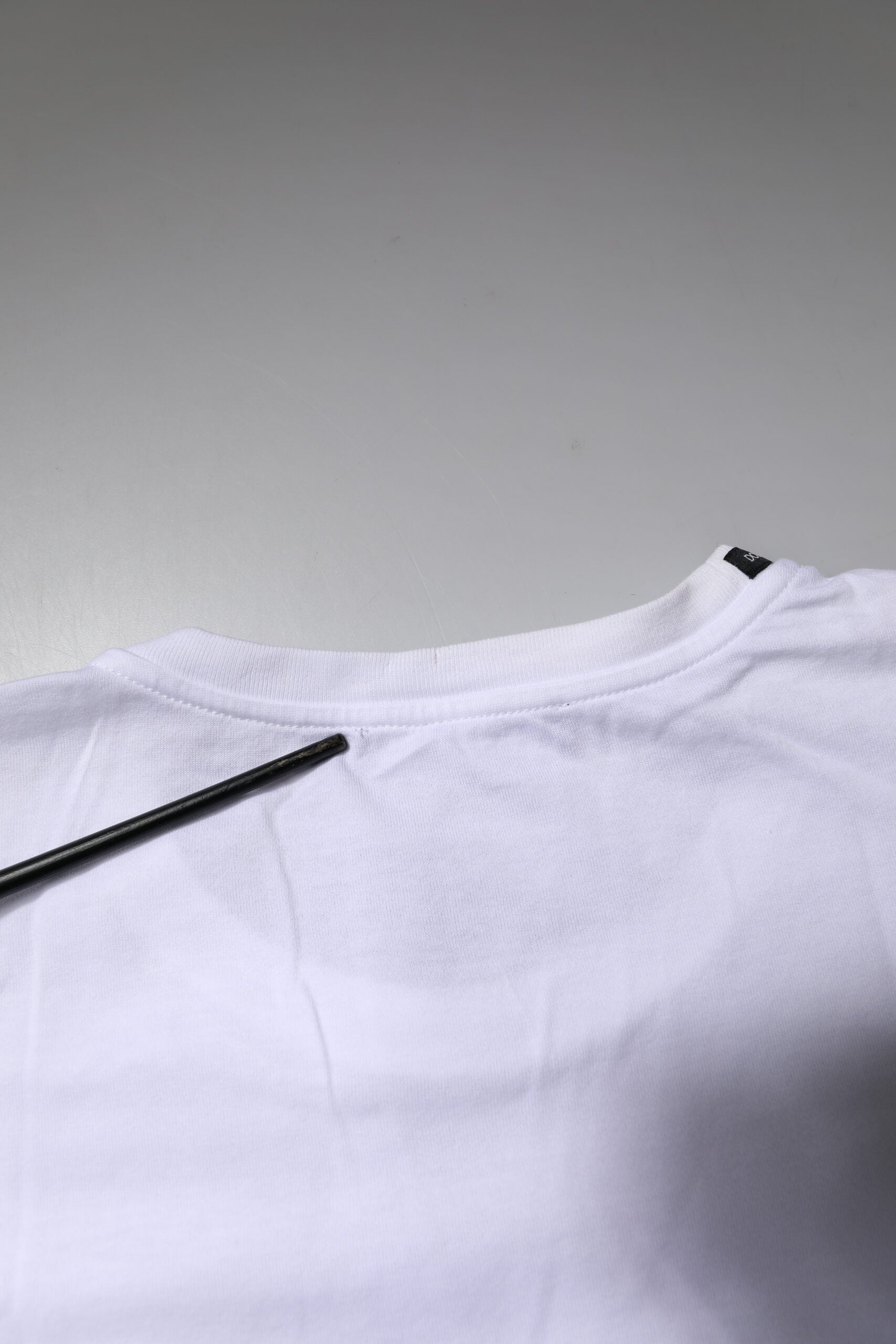 Dolce & Gabbana White Short Sleeves Round Neck Top T-shirt | Regal Royce