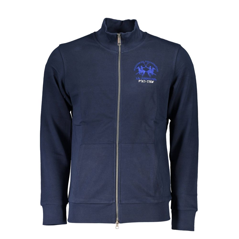 La Martina Blue Cotton Men's Sweatshirt | Regal Royce