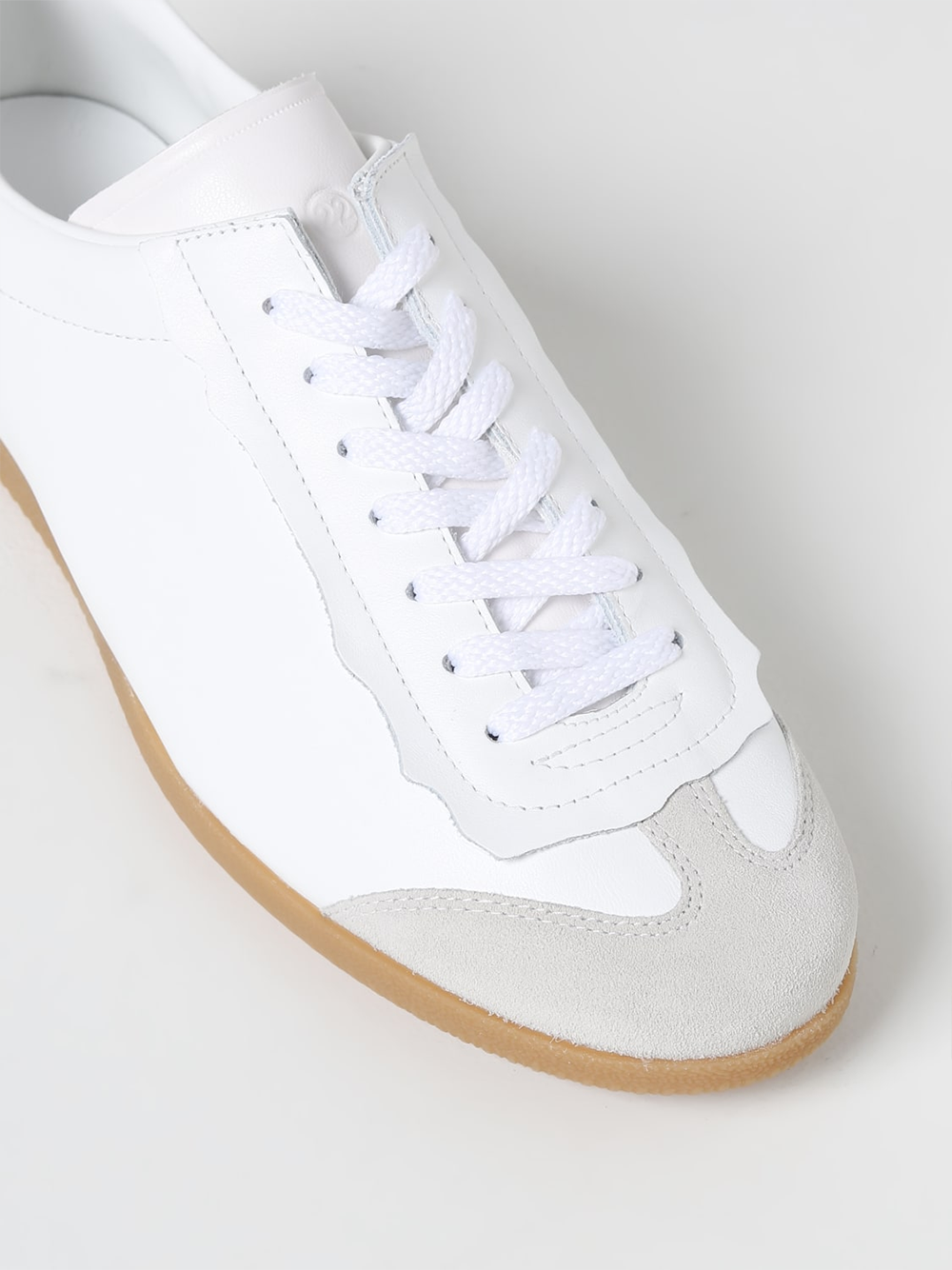Maison Margiela Low Featherlight Leather And Suede Sneakers | Regal Royce