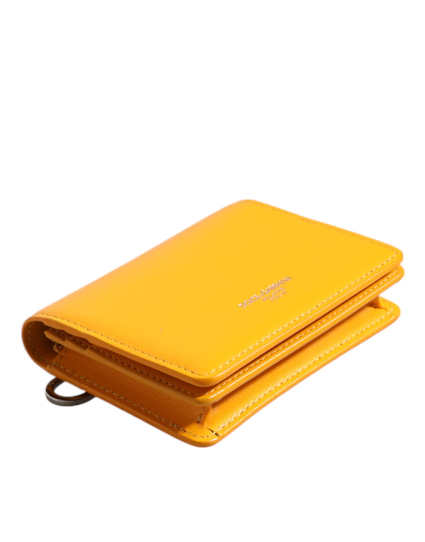 Dolce & Gabbana Yellow Leather Bifold Card Holder Crossbody Bag | Regal Royce