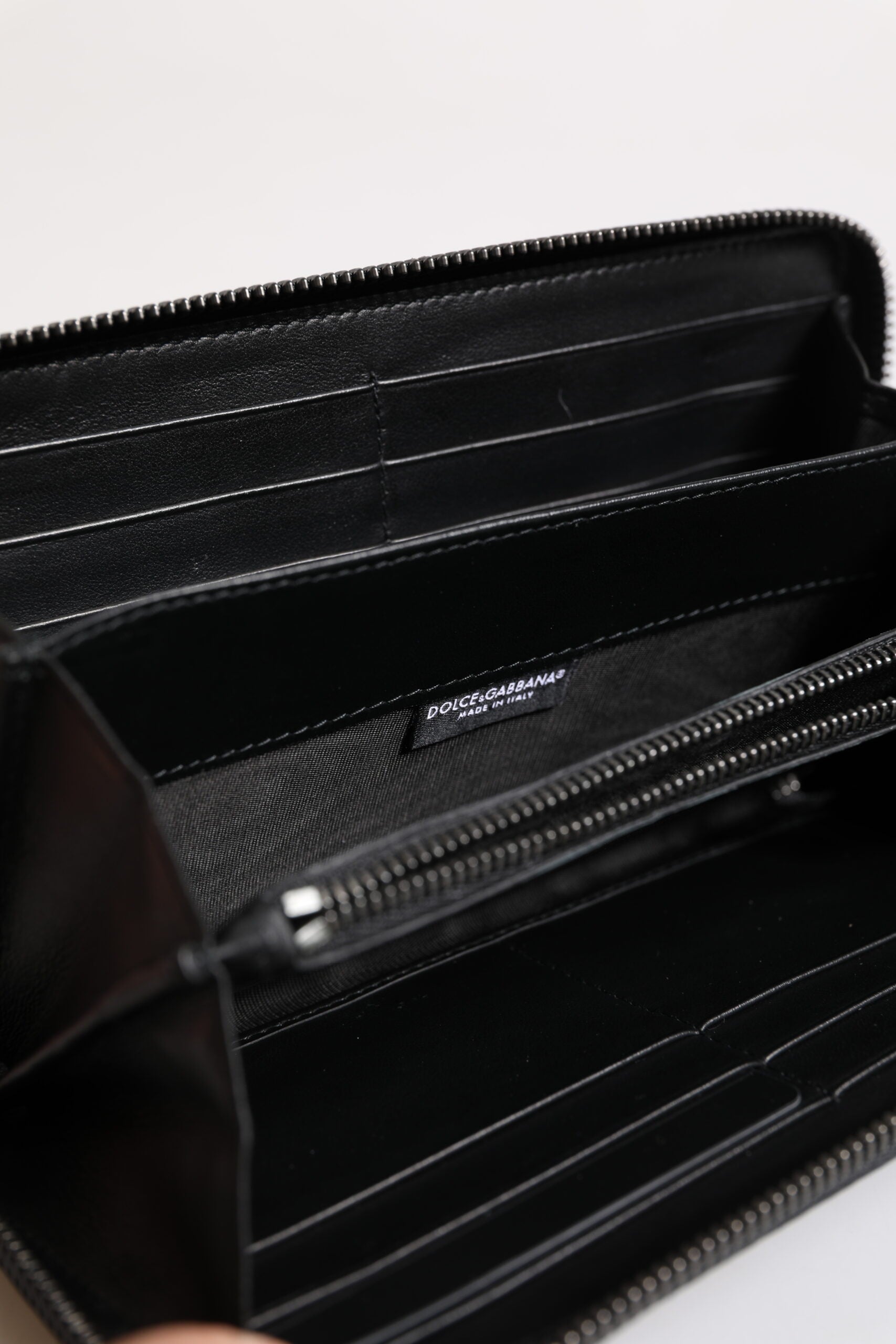 Dolce & Gabbana Black Blue Exotic Leather Embossed Continental Wallet | Regal Royce