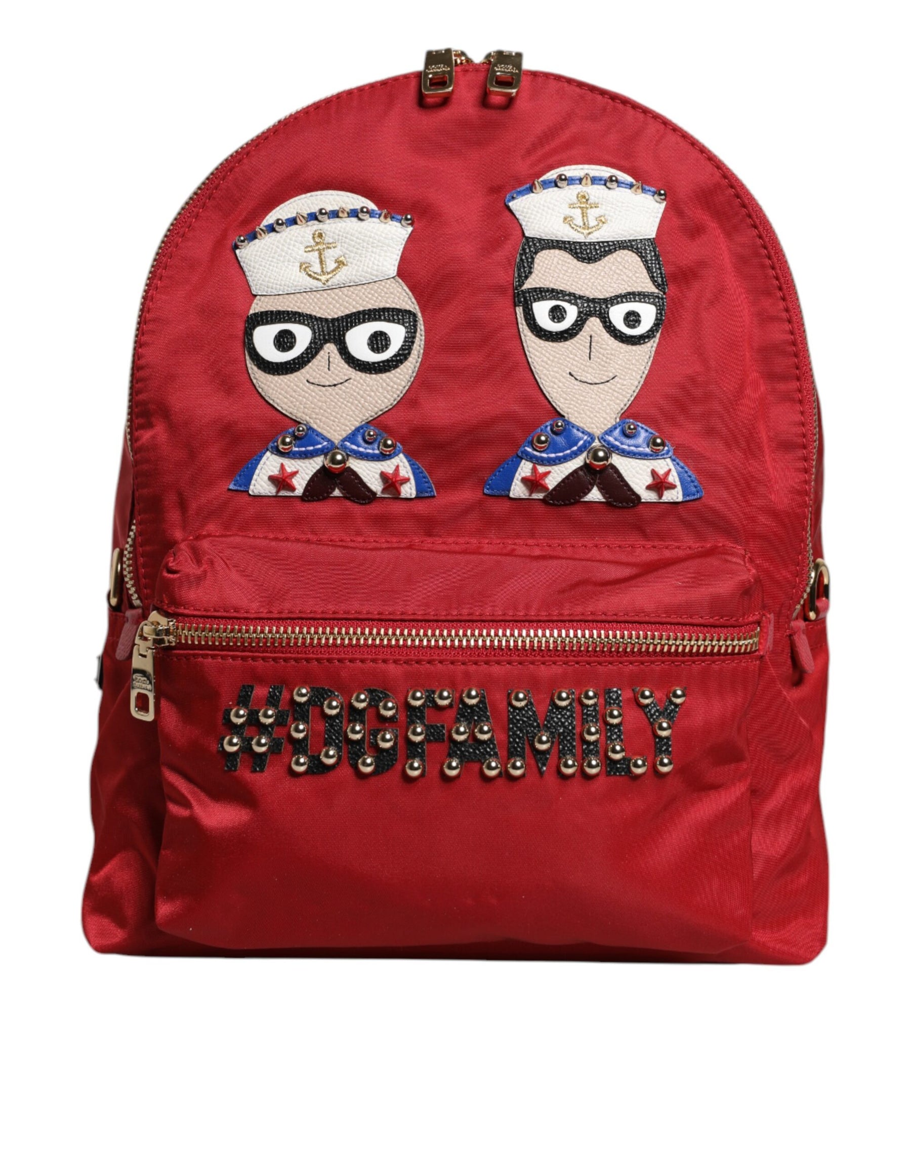 Dolce & Gabbana Red #DGFAMILY VULCANO Embellishment Backpack Bag | Regal Royce