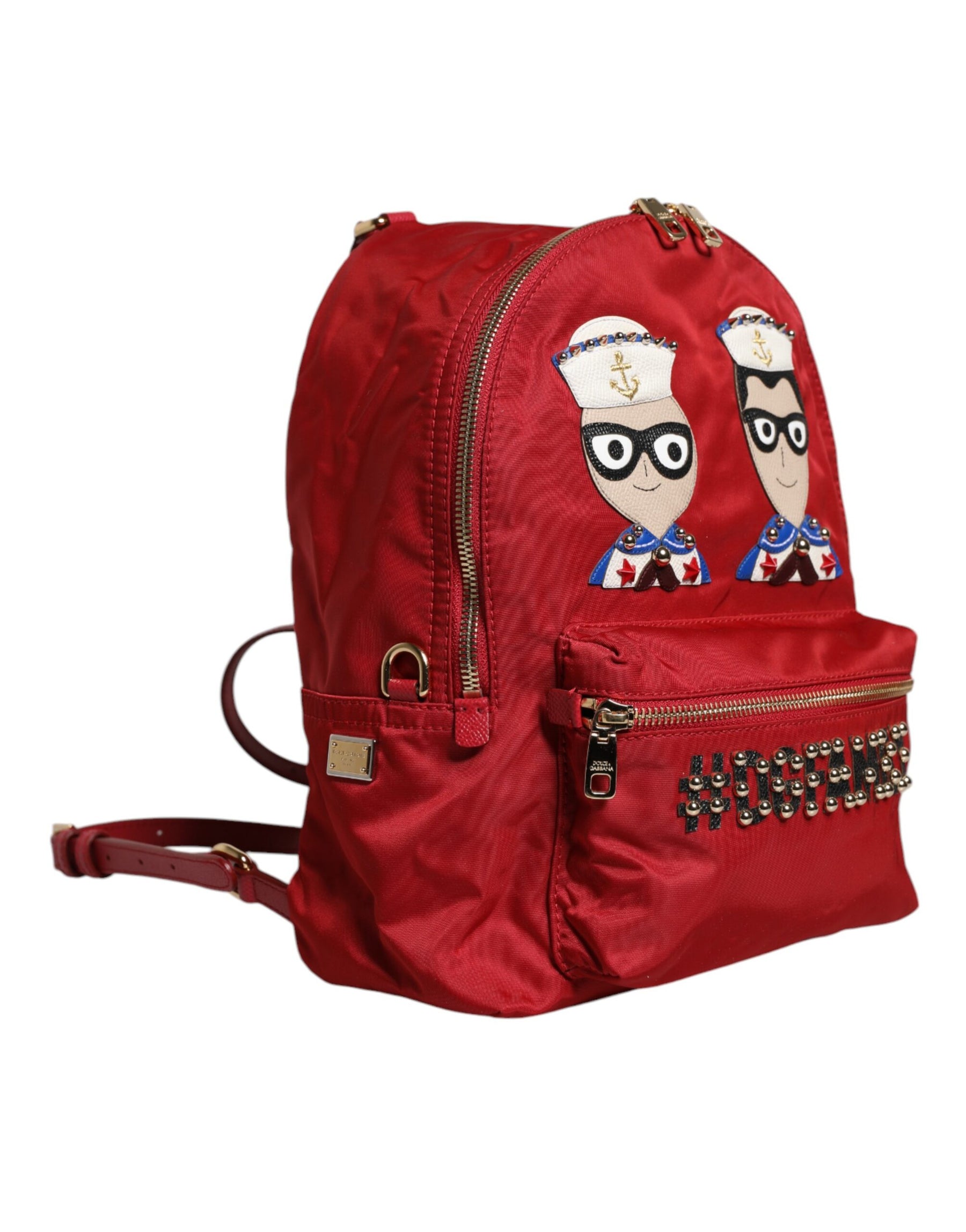 Dolce & Gabbana Red #DGFAMILY VULCANO Embellishment Backpack Bag | Regal Royce