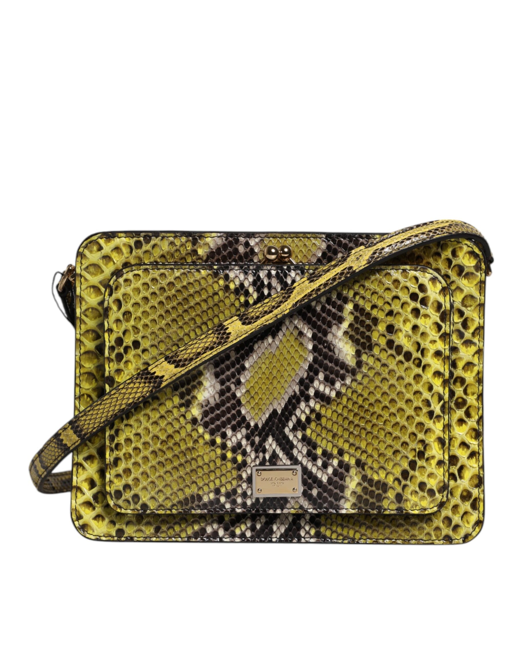 Dolce & Gabbana Green Exotic Leather DG Plaque Crossbody Clutch Bag | Regal Royce