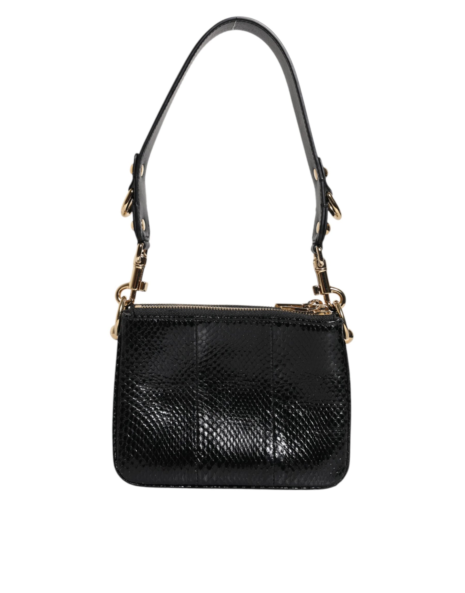 Dolce & Gabbana Black Exotic Leather Shoulder Sling Clutch Bag | Regal Royce