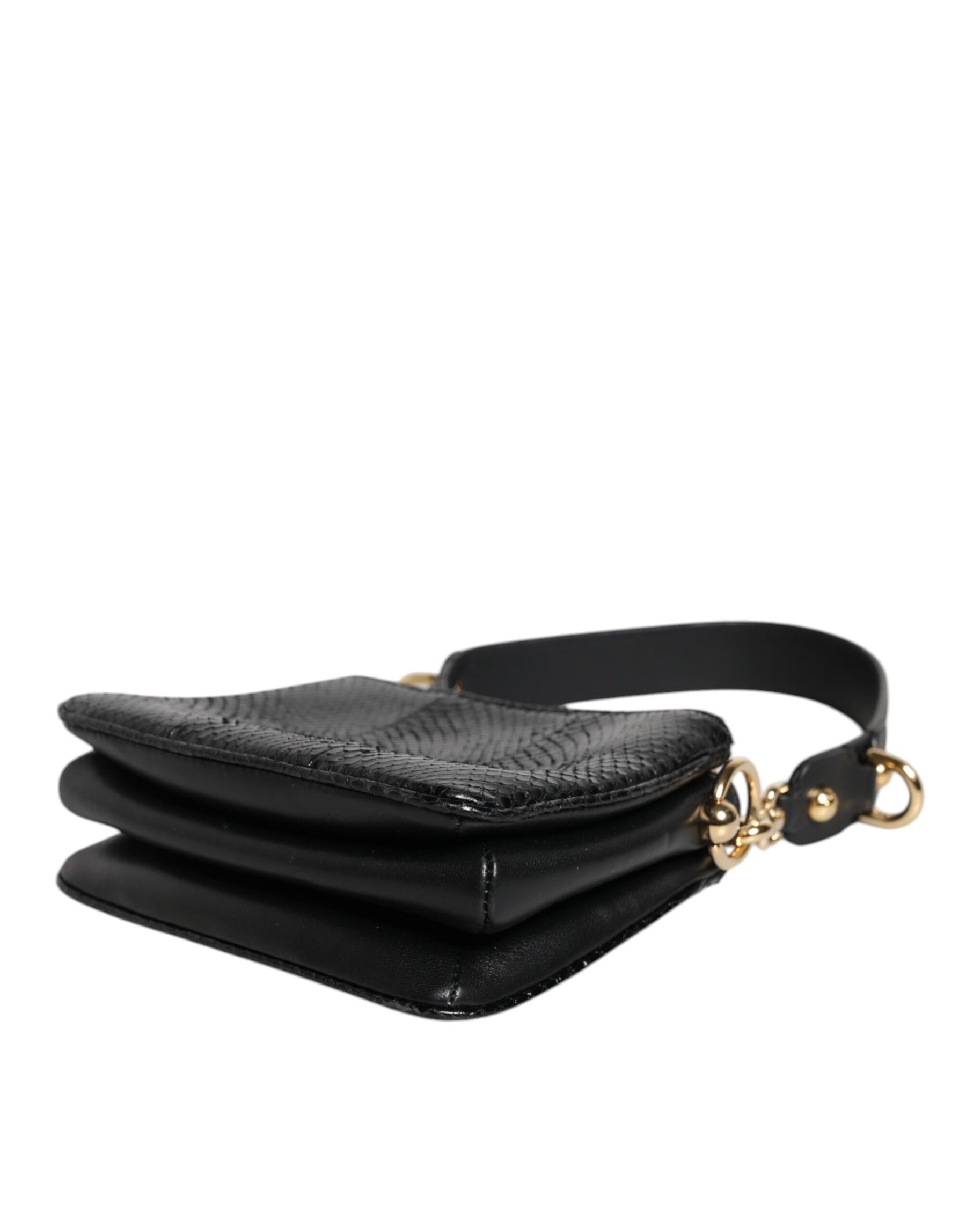 Dolce & Gabbana Black Exotic Leather Shoulder Sling Clutch Bag | Regal Royce