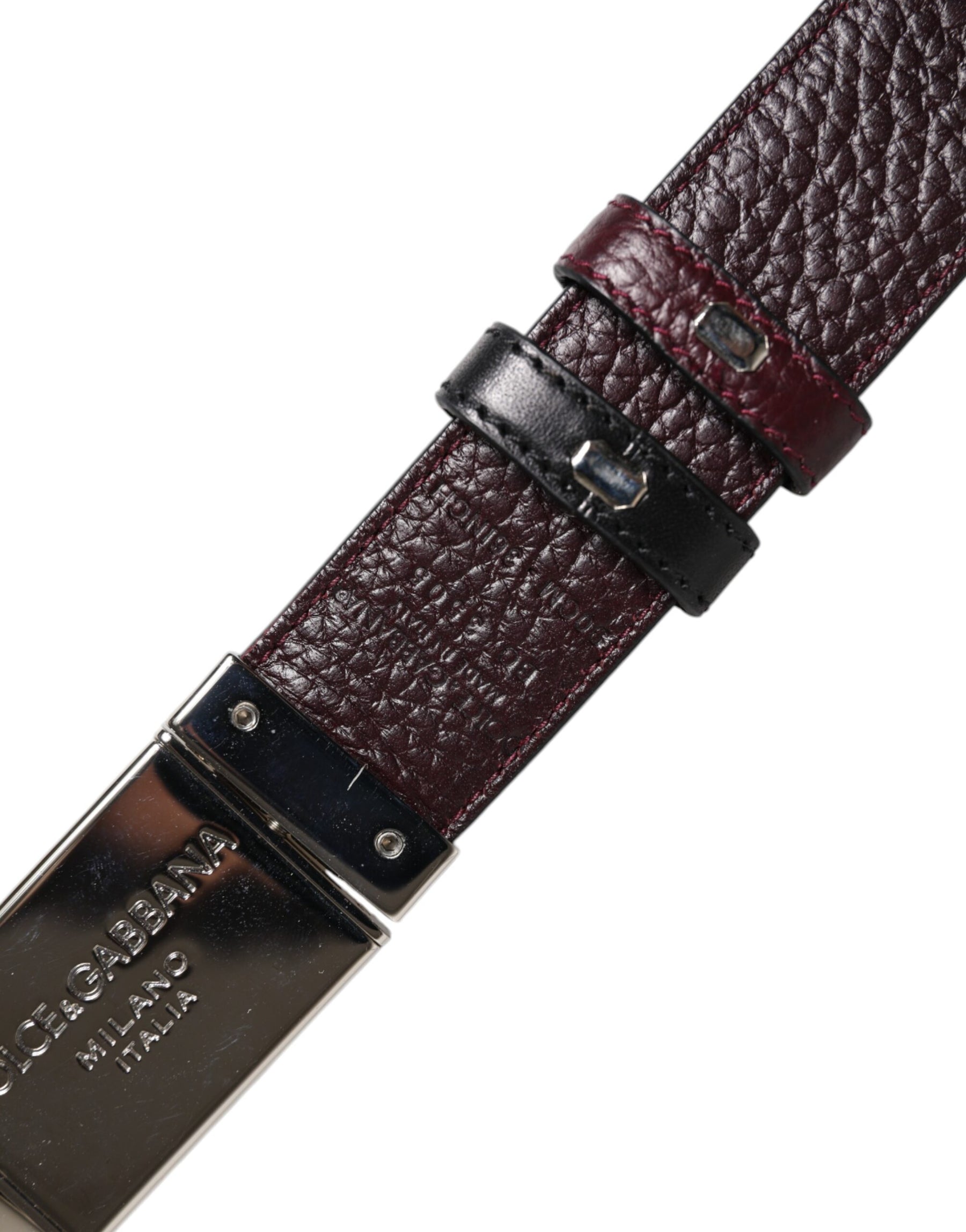Dolce & Gabbana Black Brown Leather Metal Buckle Reversible Belt | Regal Royce
