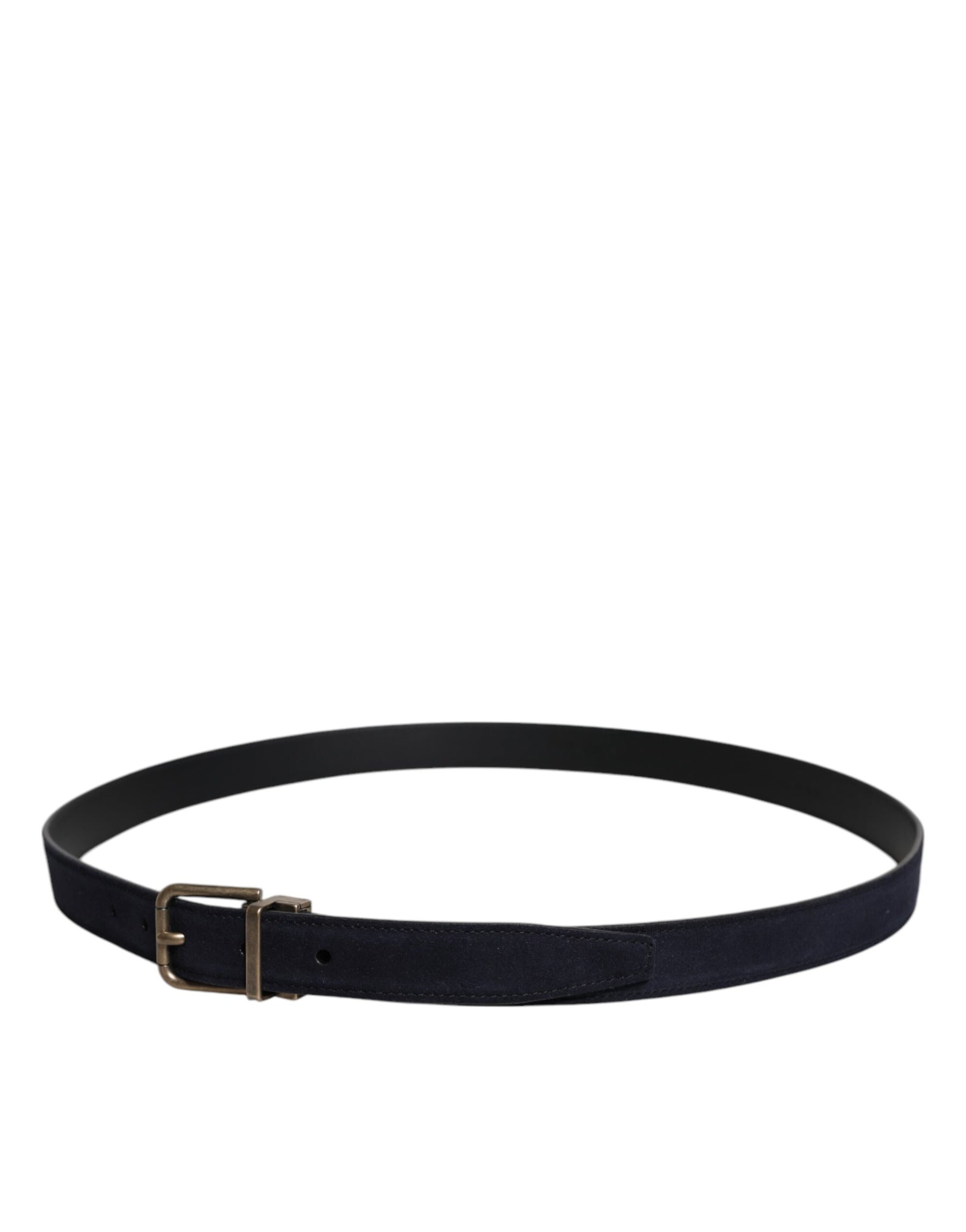 Dolce & Gabbana Black Goat Leather Metal Buckle Classic Belt | Regal Royce