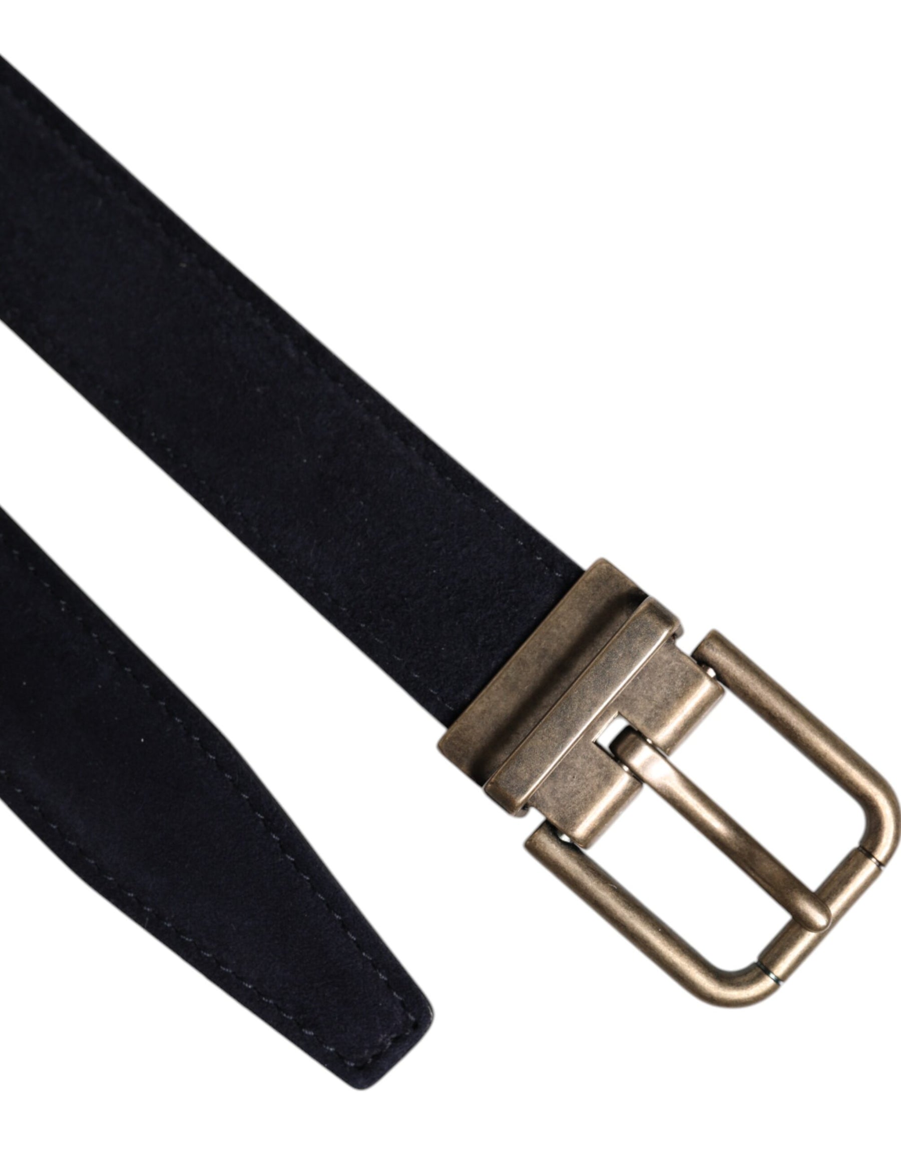 Dolce & Gabbana Black Goat Leather Metal Buckle Classic Belt | Regal Royce