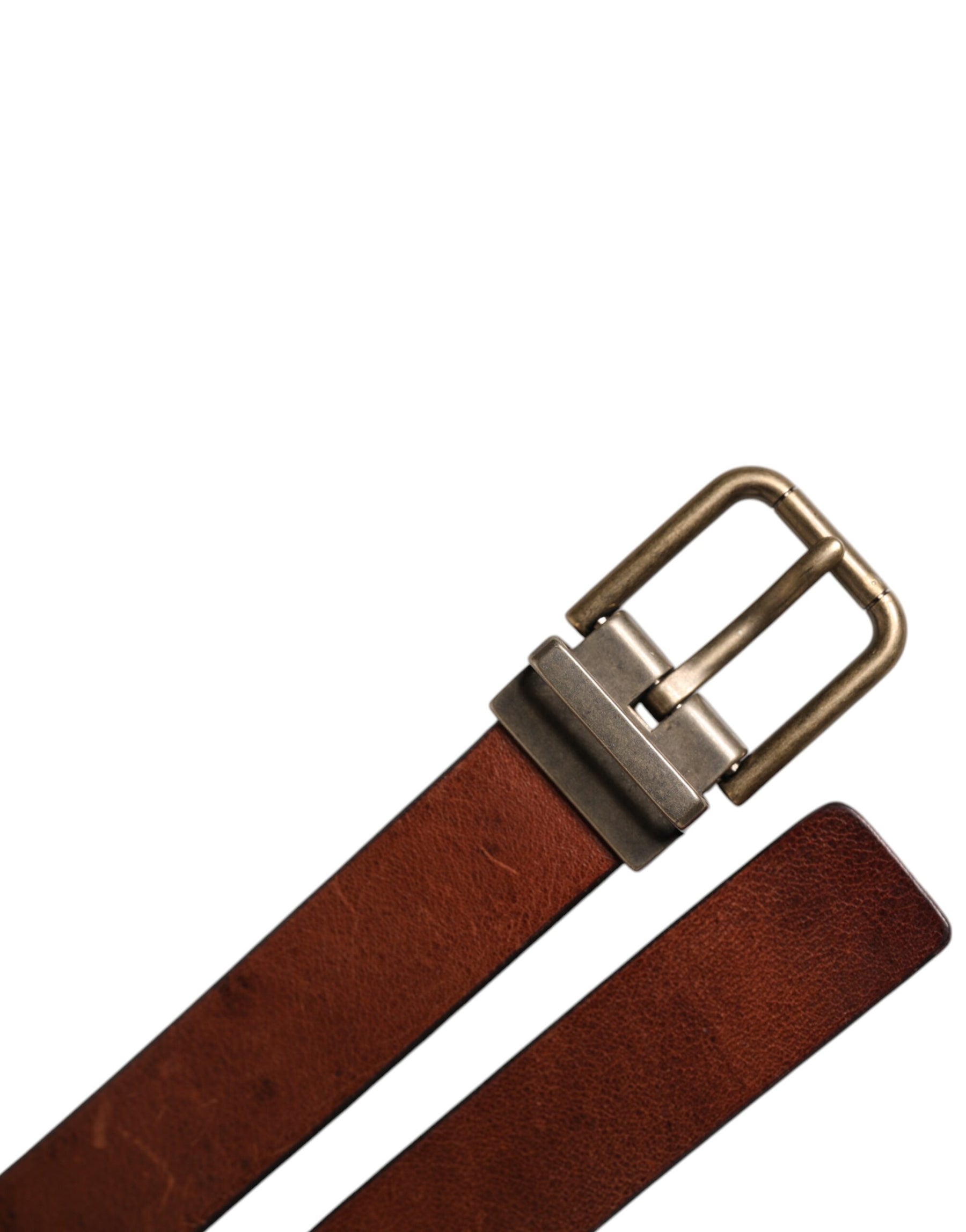 Dolce & Gabbana Brown Leather Metal Buckle Classic Belt | Regal Royce