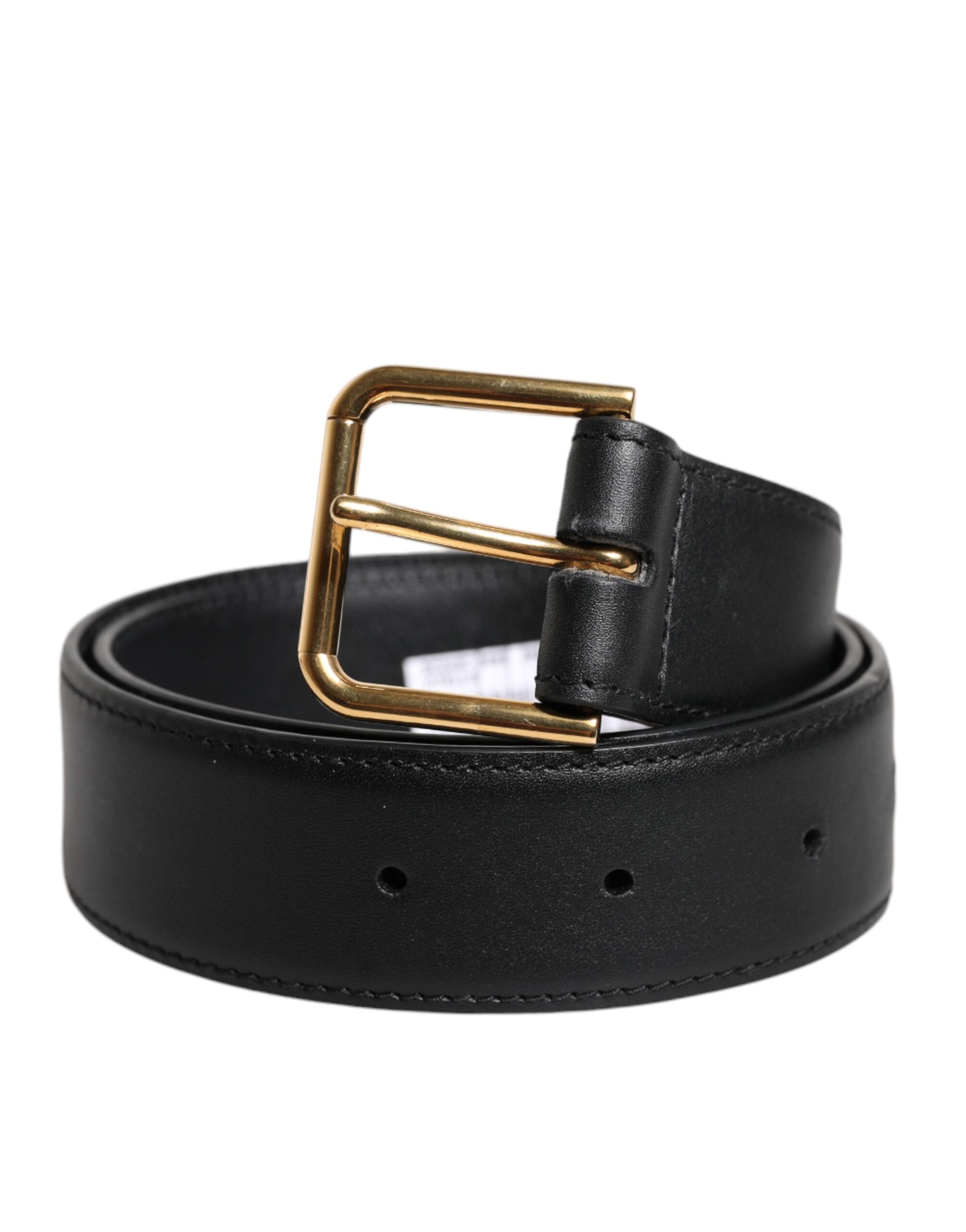 Dolce & Gabbana Black Leather Metal Buckle Classic Belt | Regal Royce