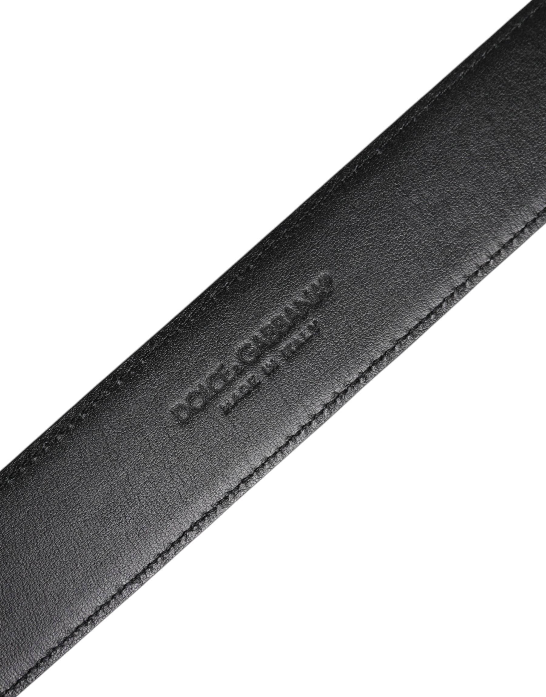 Dolce & Gabbana Black Leather Metal Buckle Classic Belt | Regal Royce