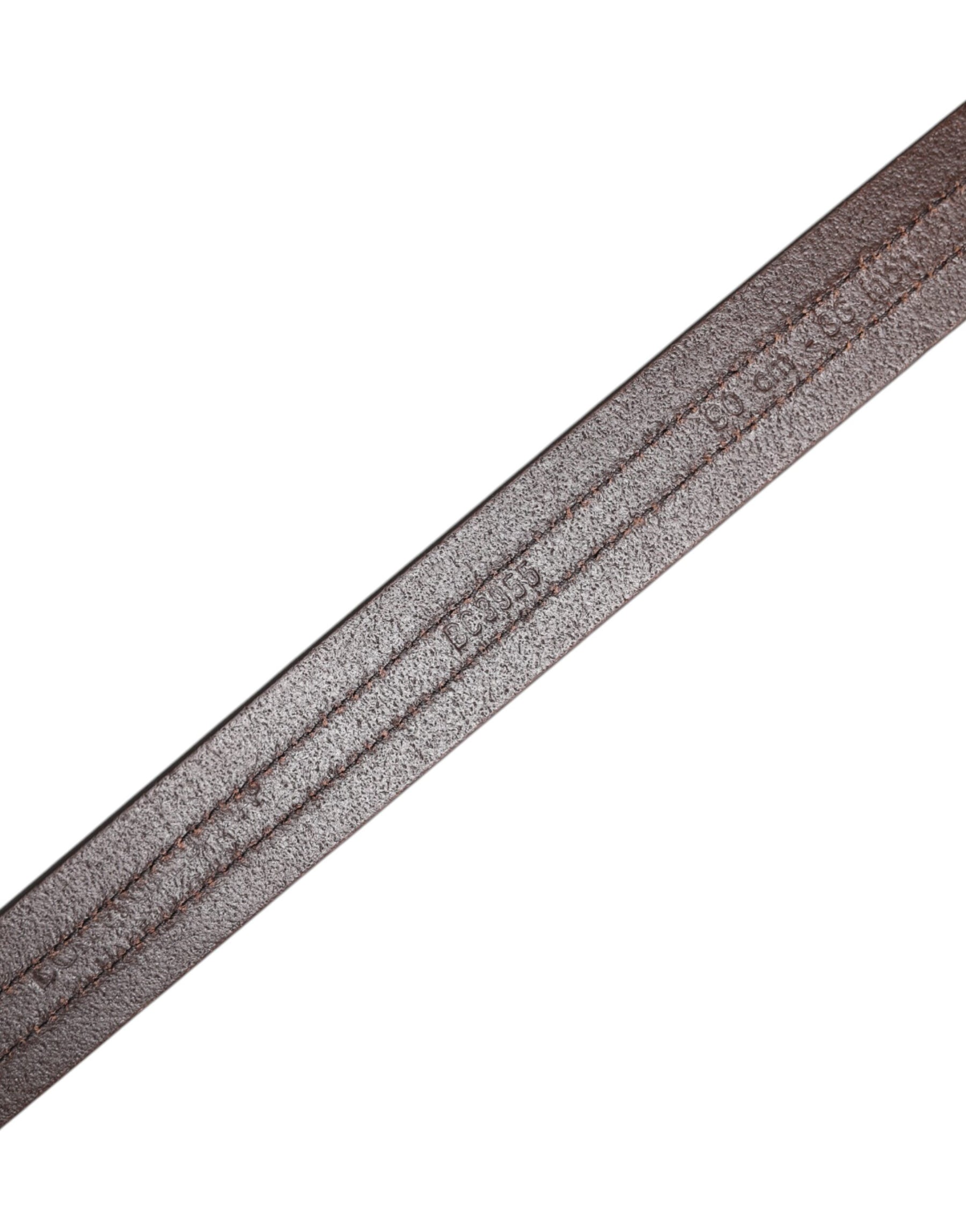 Dolce & Gabbana Burgundy Leather Metal Logo Buckle Belt | Regal Royce