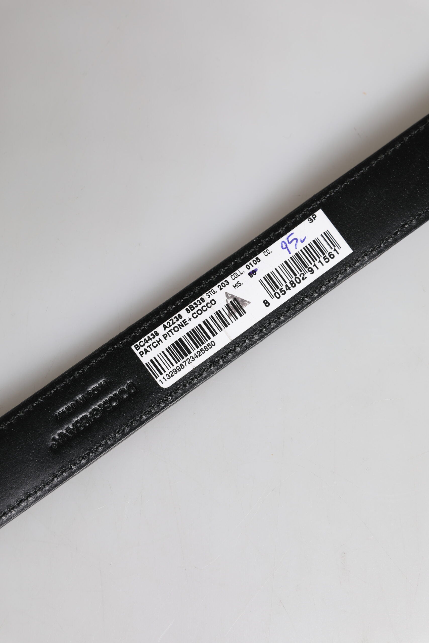 Dolce & Gabbana Brown Exotic Leather Metal Logo Buckle Belt | Regal Royce