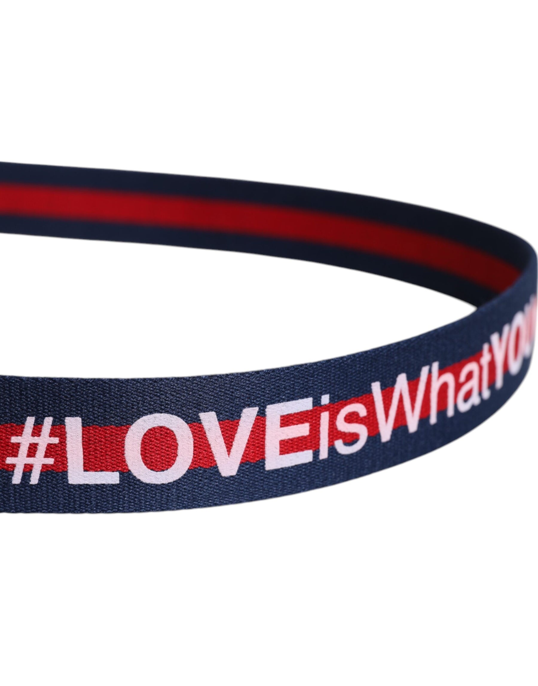 Dolce & Gabbana Blue Cotton Leather Printed Metal Buckle Belt | Regal Royce