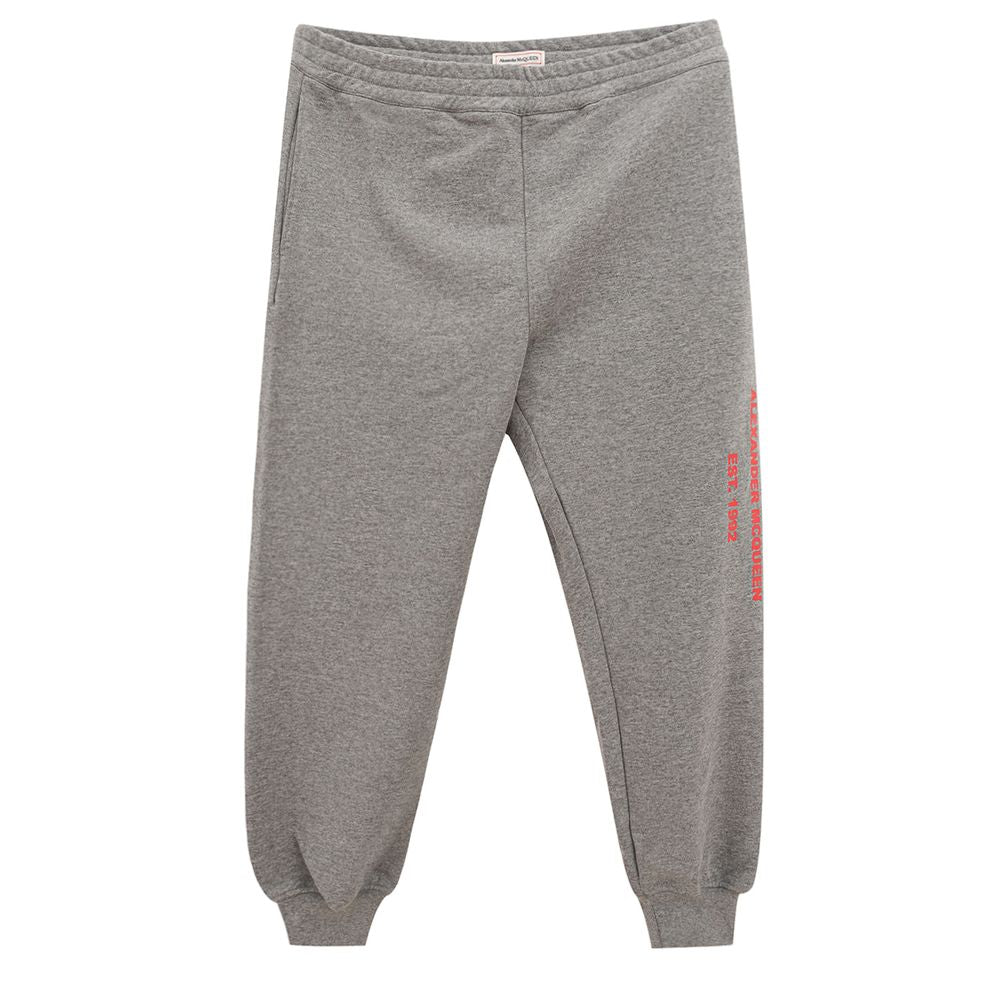 Alexander McQueen Gray Cotton Athletic Pants | Regal Royce