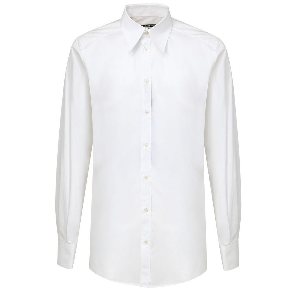 Dolce & Gabbana White Cotton Dress Shirt