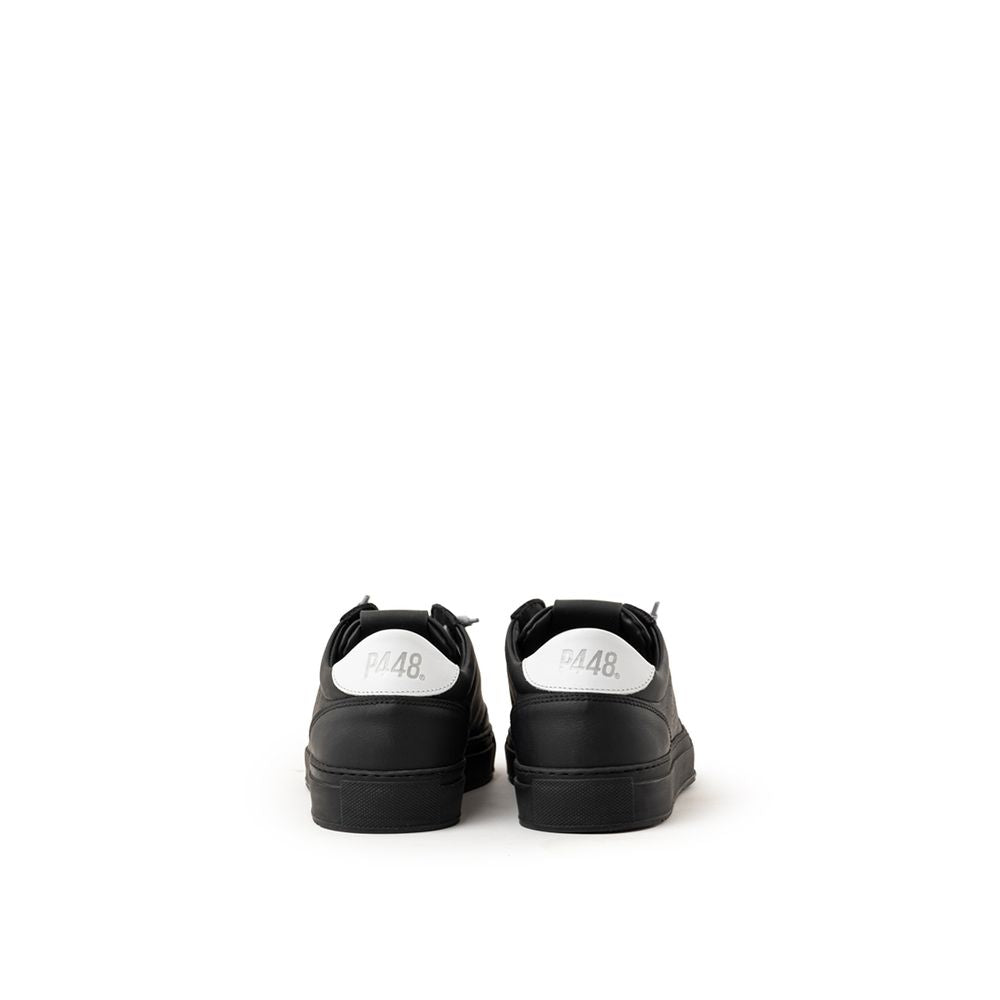 P448 Black Leather Athletic Sneakers | Regal Royce