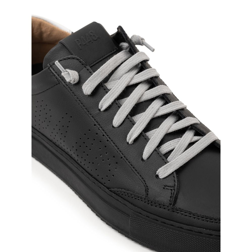 P448 Black Leather Athletic Sneakers | Regal Royce