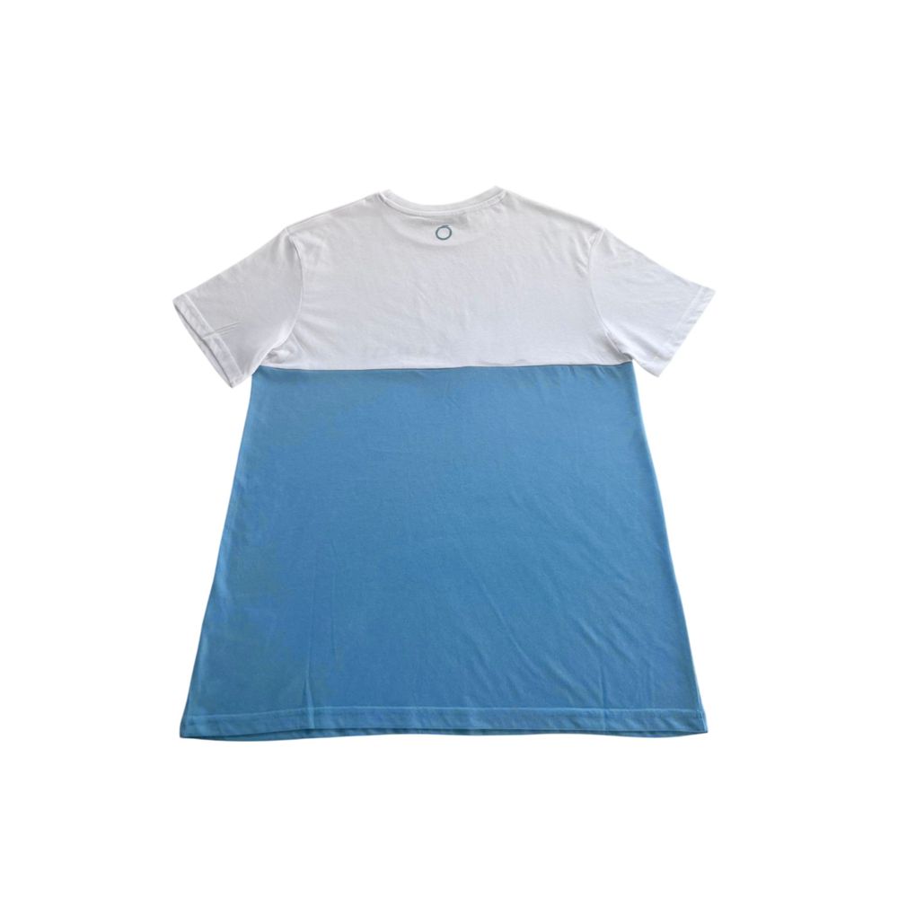 Trussardi Beachwear Light Blue Cotton Men T-Shirt | Regal Royce