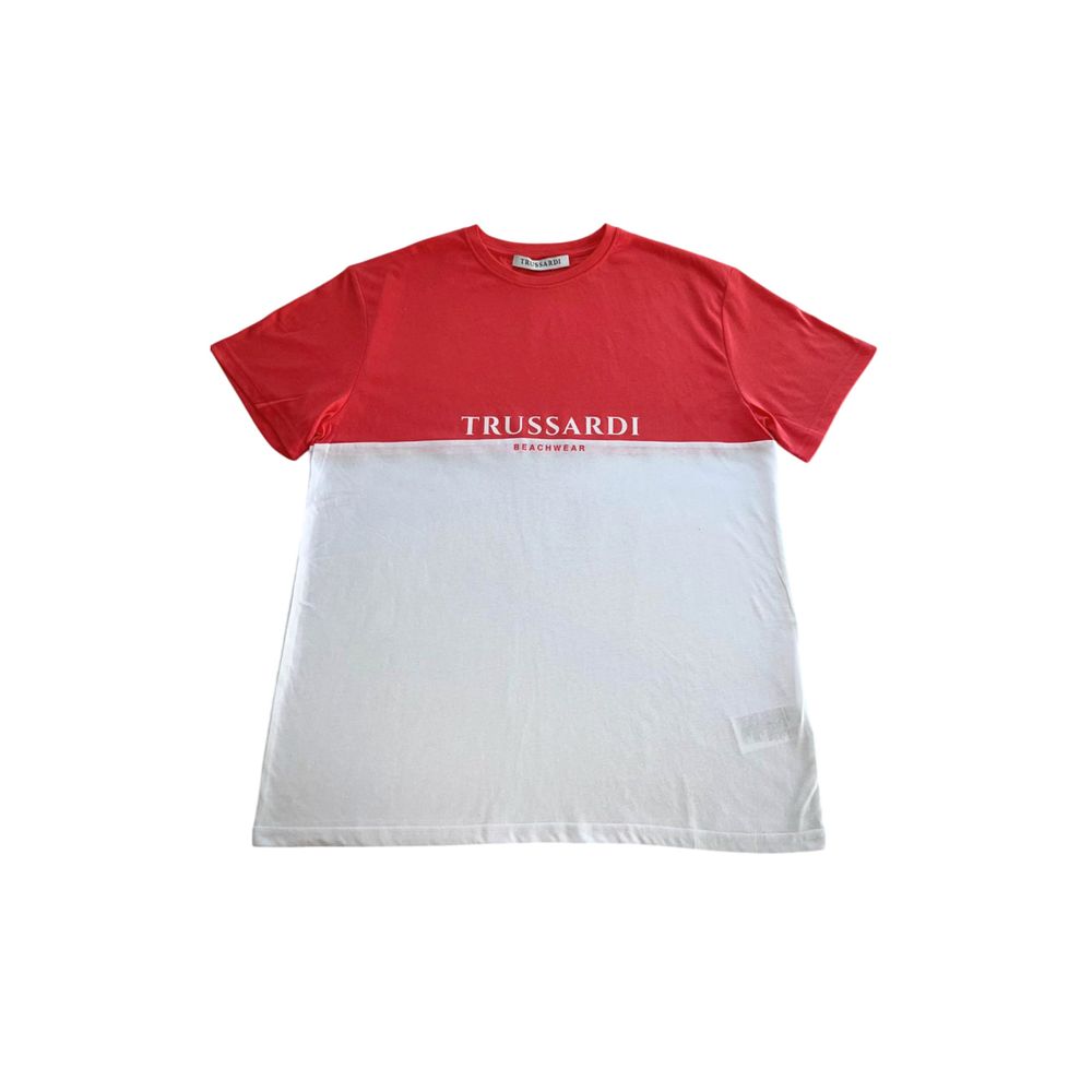 Trussardi Beachwear White Polyester Men T-Shirt | Regal Royce