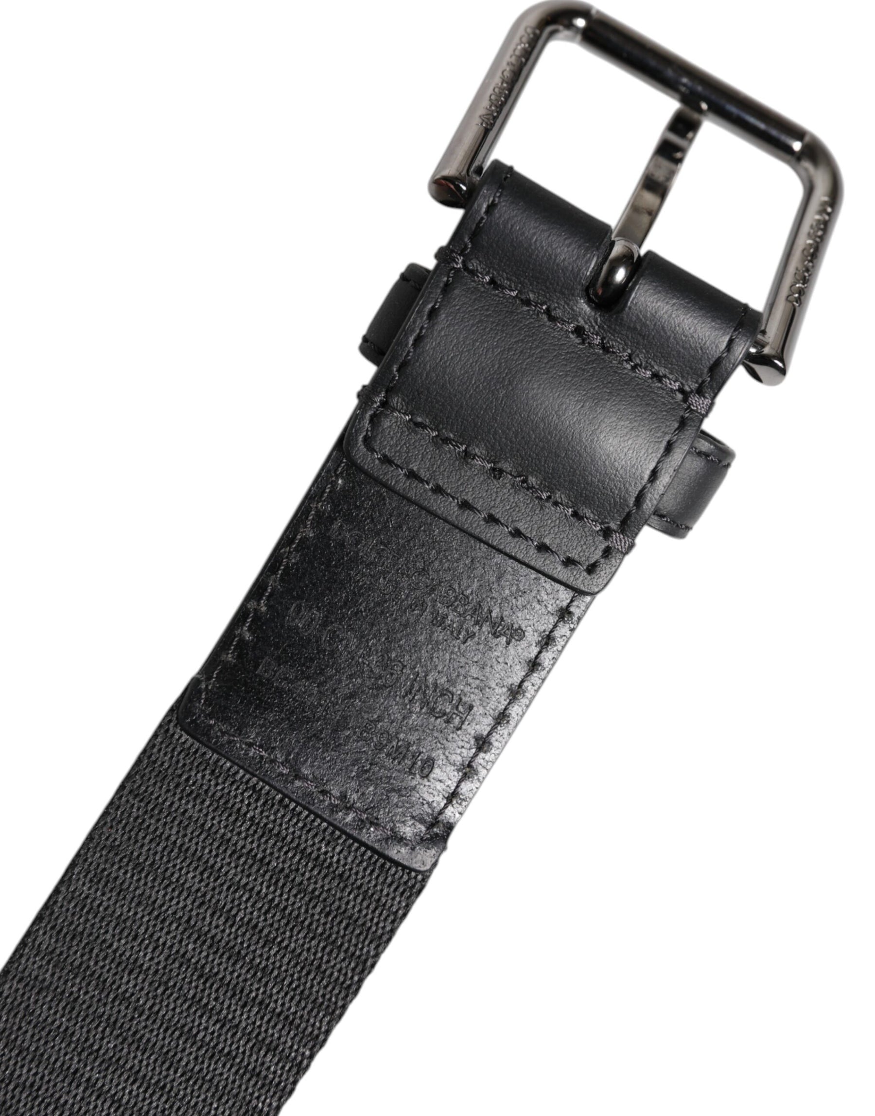 Dolce & Gabbana Green Black Classic Metal Logo Buckle Belt | Regal Royce