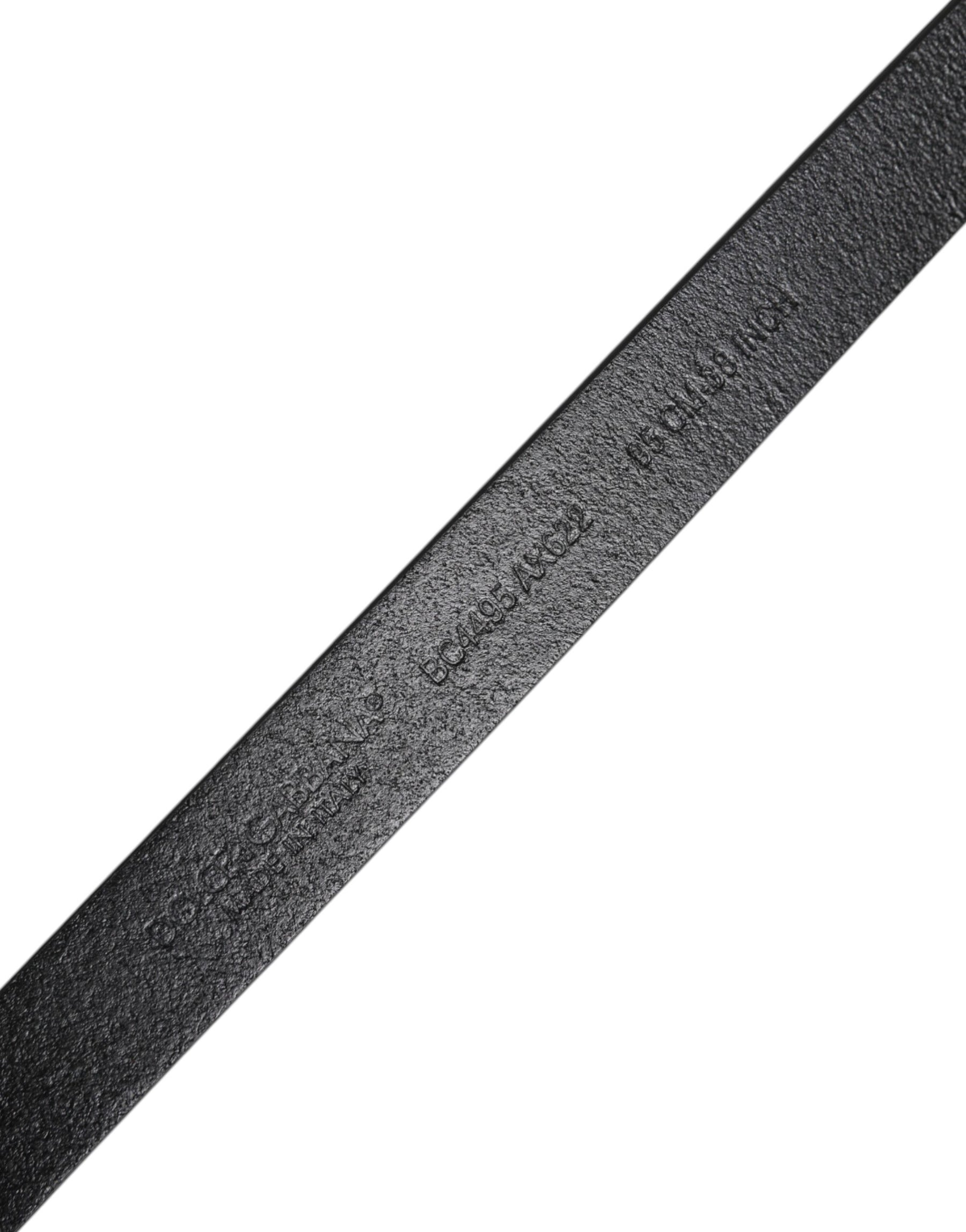 Dolce & Gabbana Black Calfskin Classic Metal Logo Buckle Belt | Regal Royce