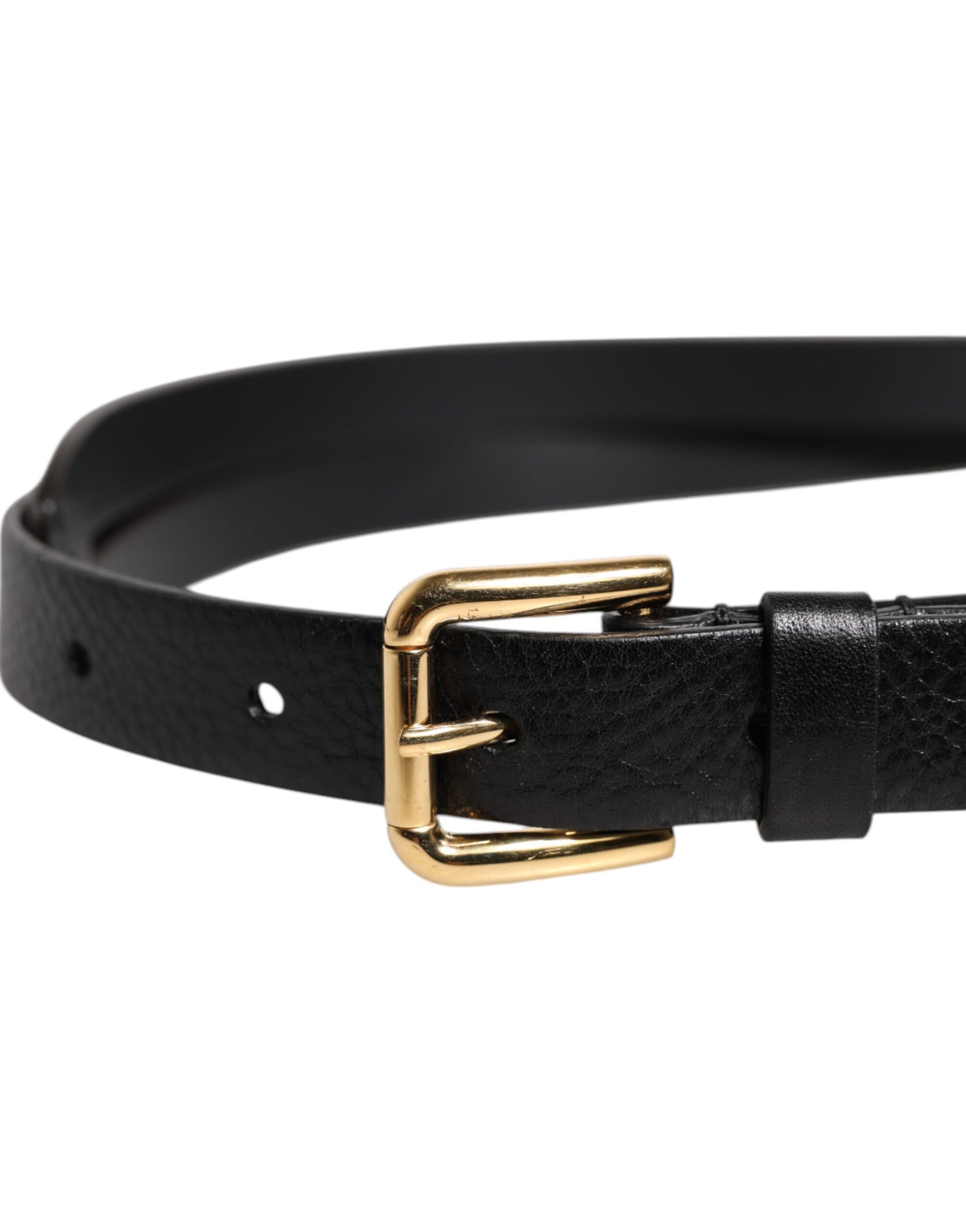 Dolce & Gabbana Black Leopard Classic Gold Metal Buckle Belt | Regal Royce