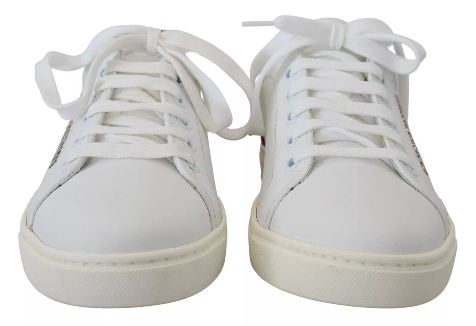 Dolce & Gabbana White Classic Sneakers Women Leather Shoes | Regal Royce