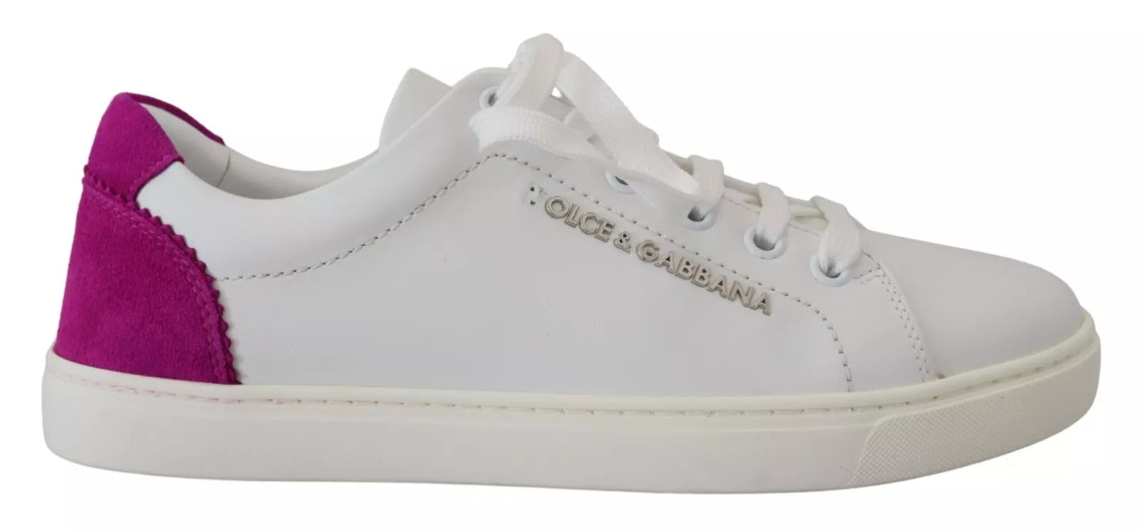 Dolce & Gabbana White Classic Sneakers Women Leather Shoes | Regal Royce