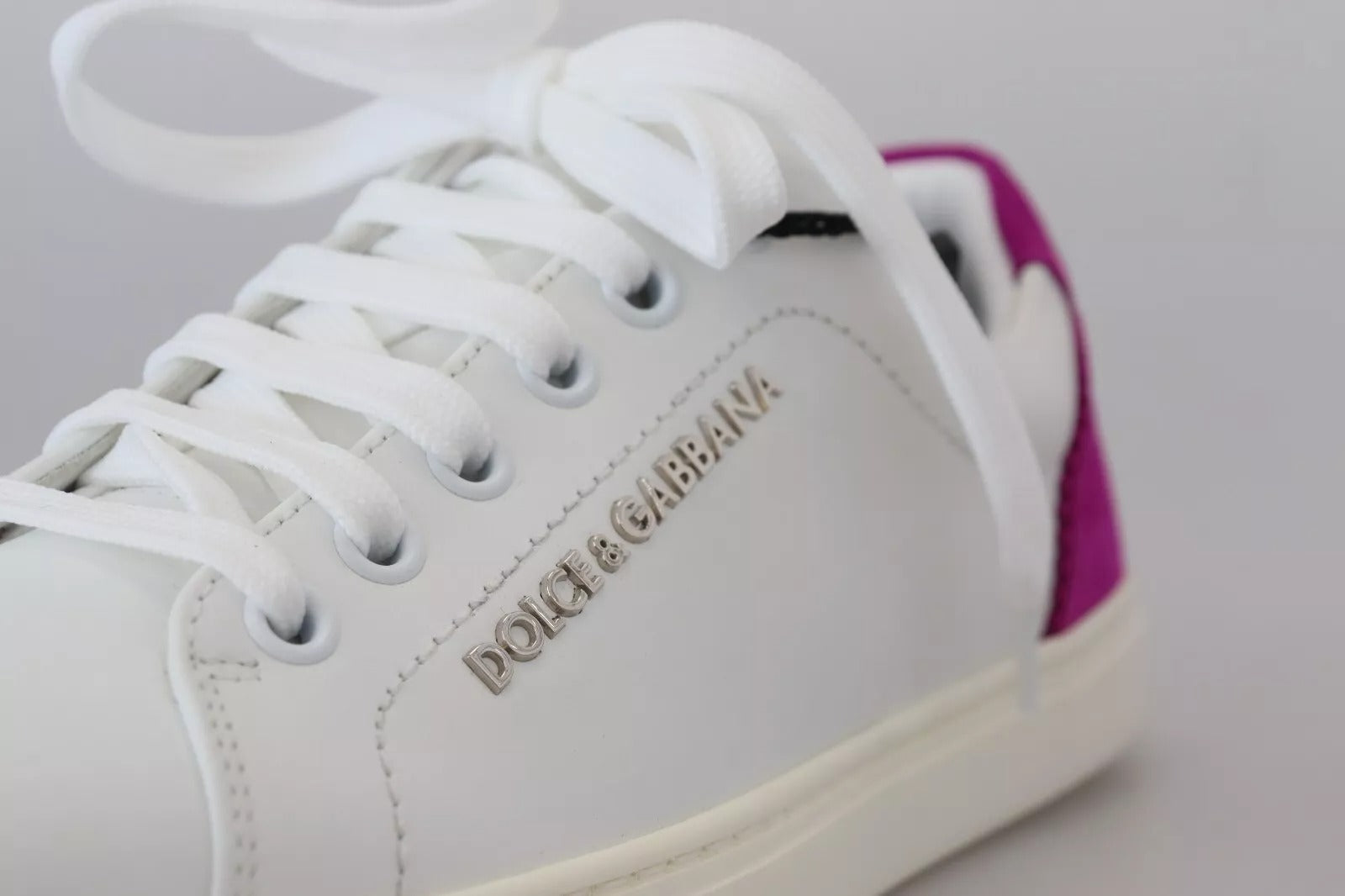 Dolce & Gabbana White Classic Sneakers Women Leather Shoes | Regal Royce