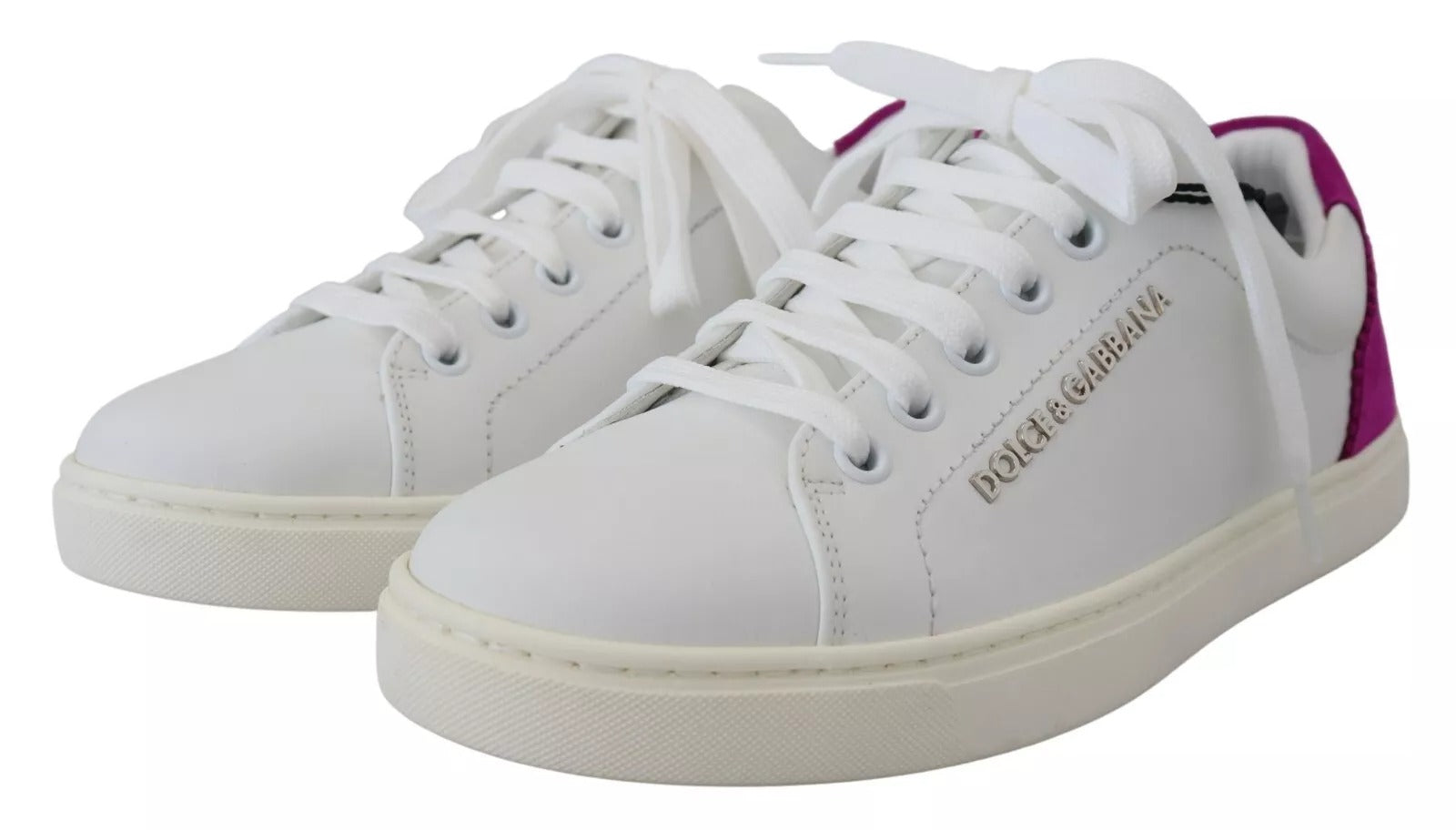 Dolce & Gabbana White Classic Sneakers Women Leather Shoes | Regal Royce