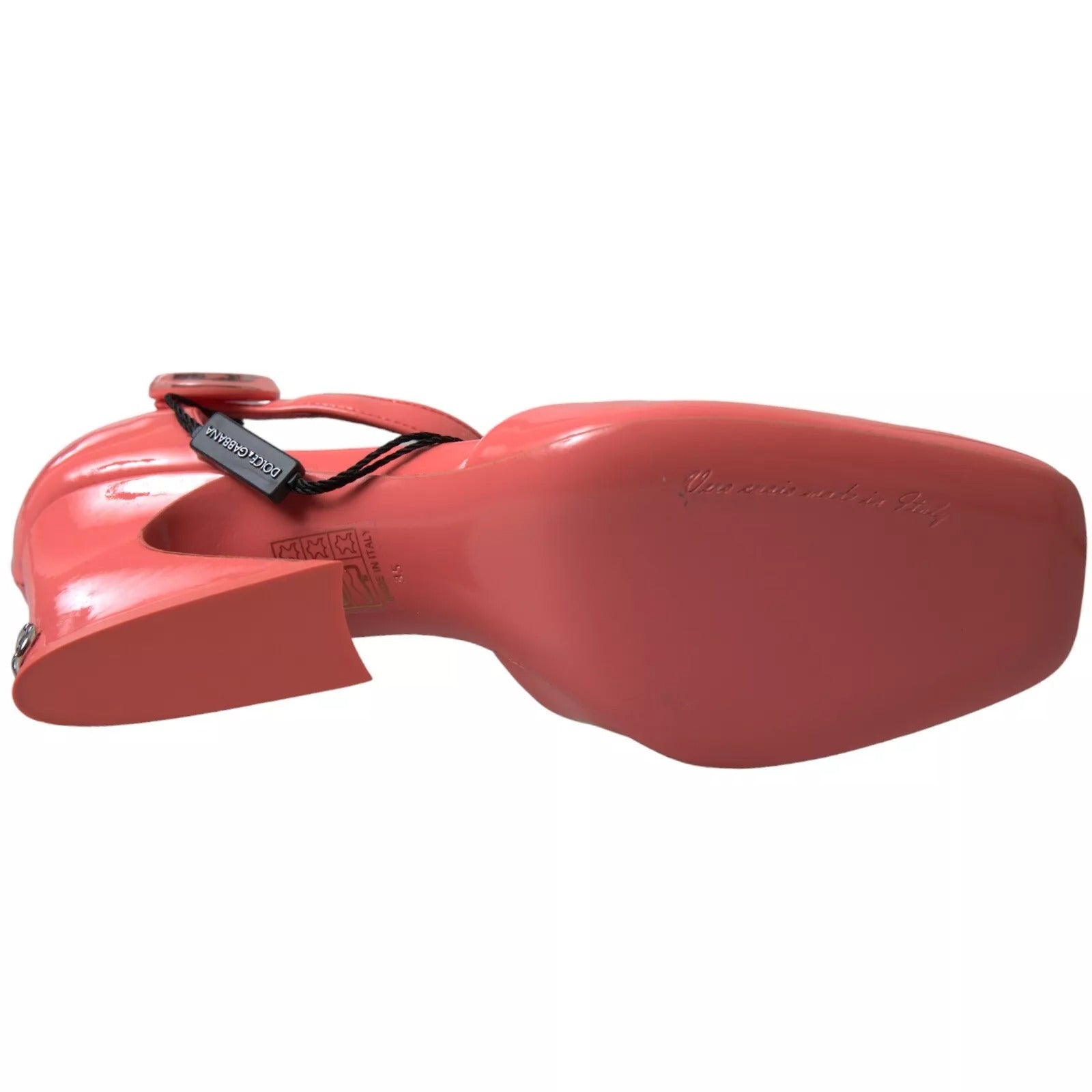 Dolce & Gabbana Peach Leather Ankle Strap Heels Sandals Shoes | Regal Royce