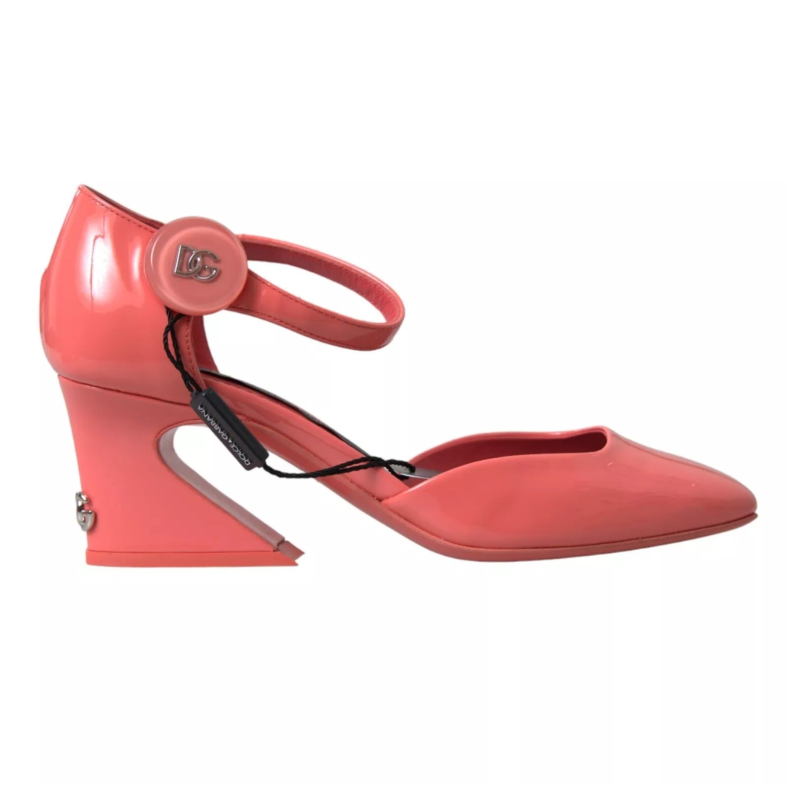 Dolce & Gabbana Peach Leather Ankle Strap Heels Sandals Shoes | Regal Royce