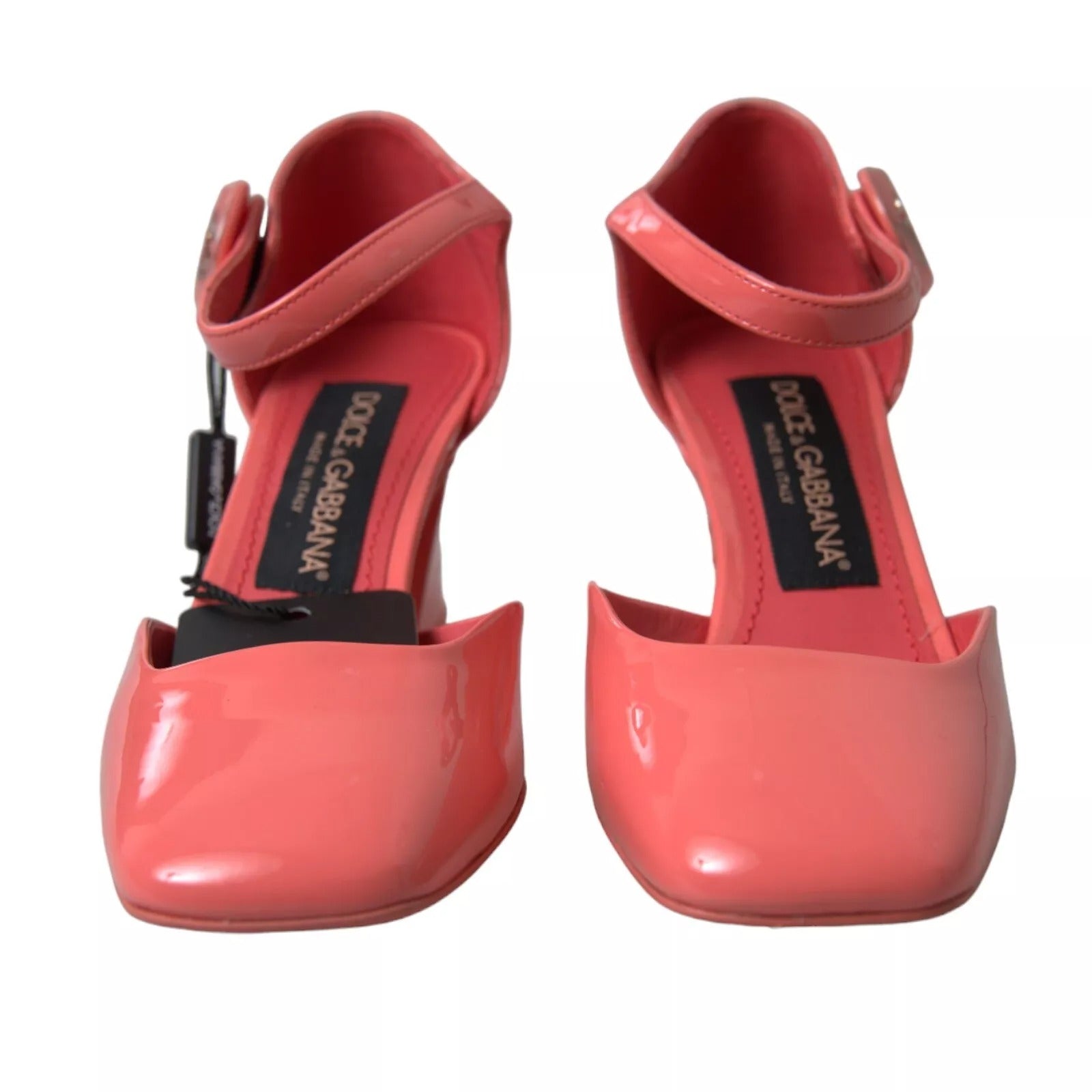 Dolce & Gabbana Peach Leather Ankle Strap Heels Sandals Shoes | Regal Royce
