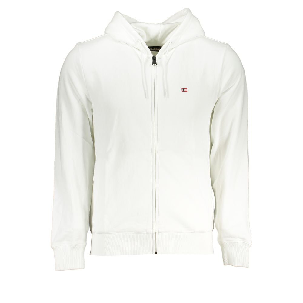 Napapijri White Cotton Men's Hoodie | Regal Royce