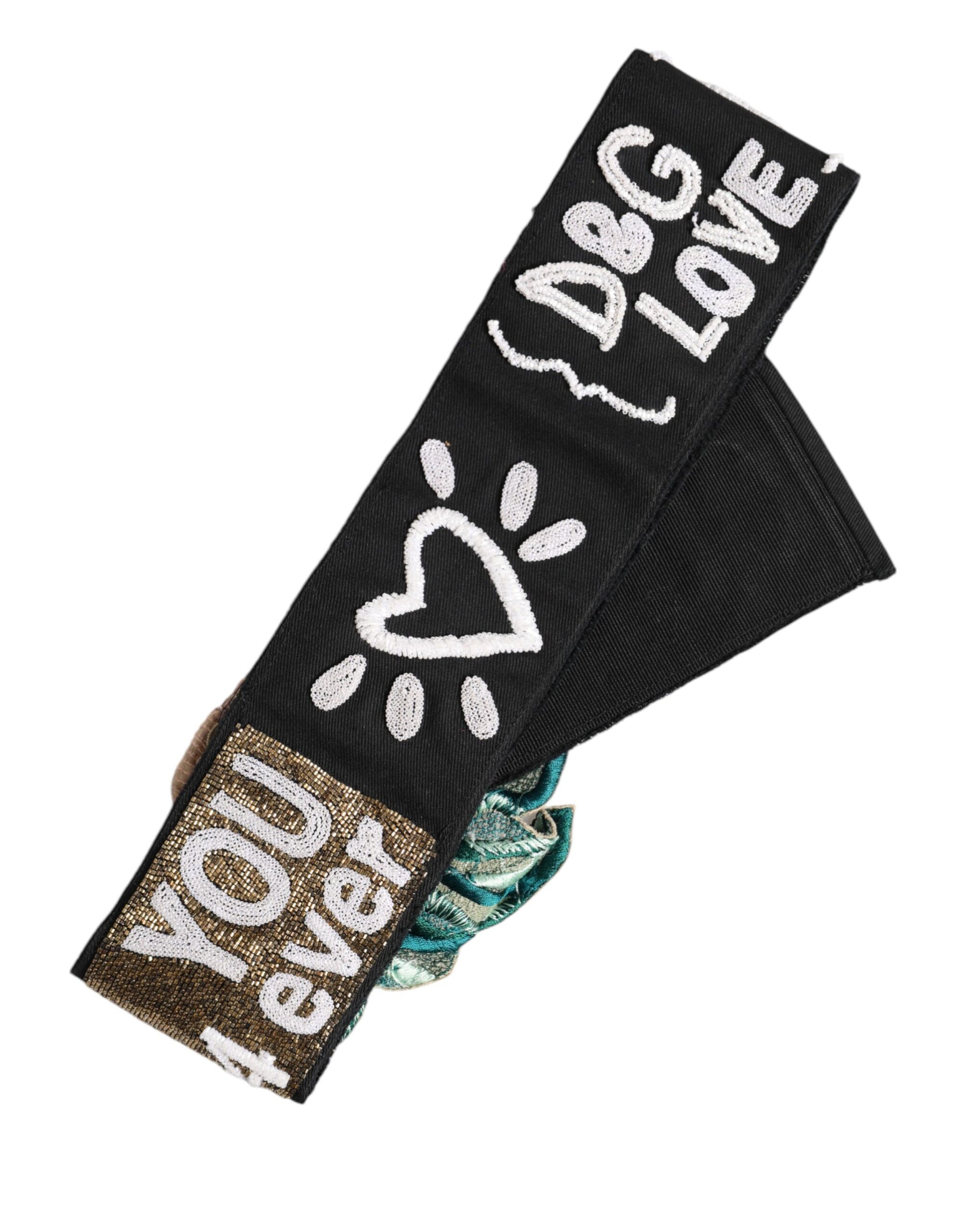 Dolce & Gabbana Black Stretch Multicolor Embellished Waist Belt | Regal Royce