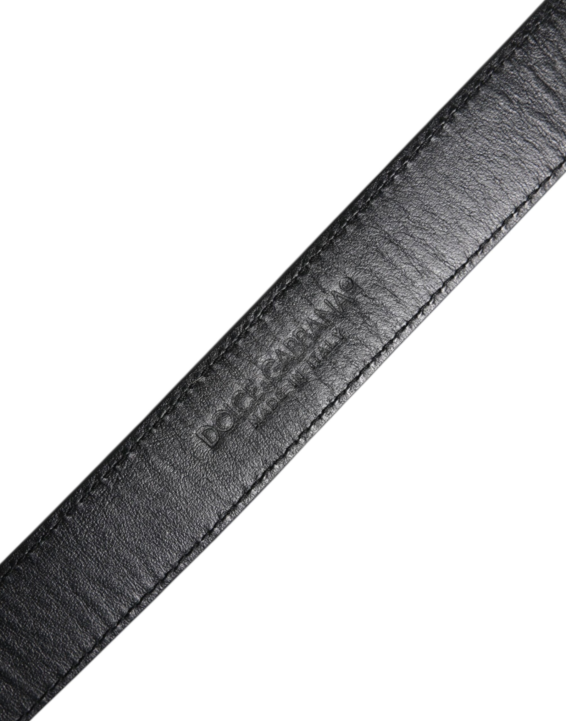 Dolce & Gabbana Brown White Pony Leather Metal Buckle Belt | Regal Royce