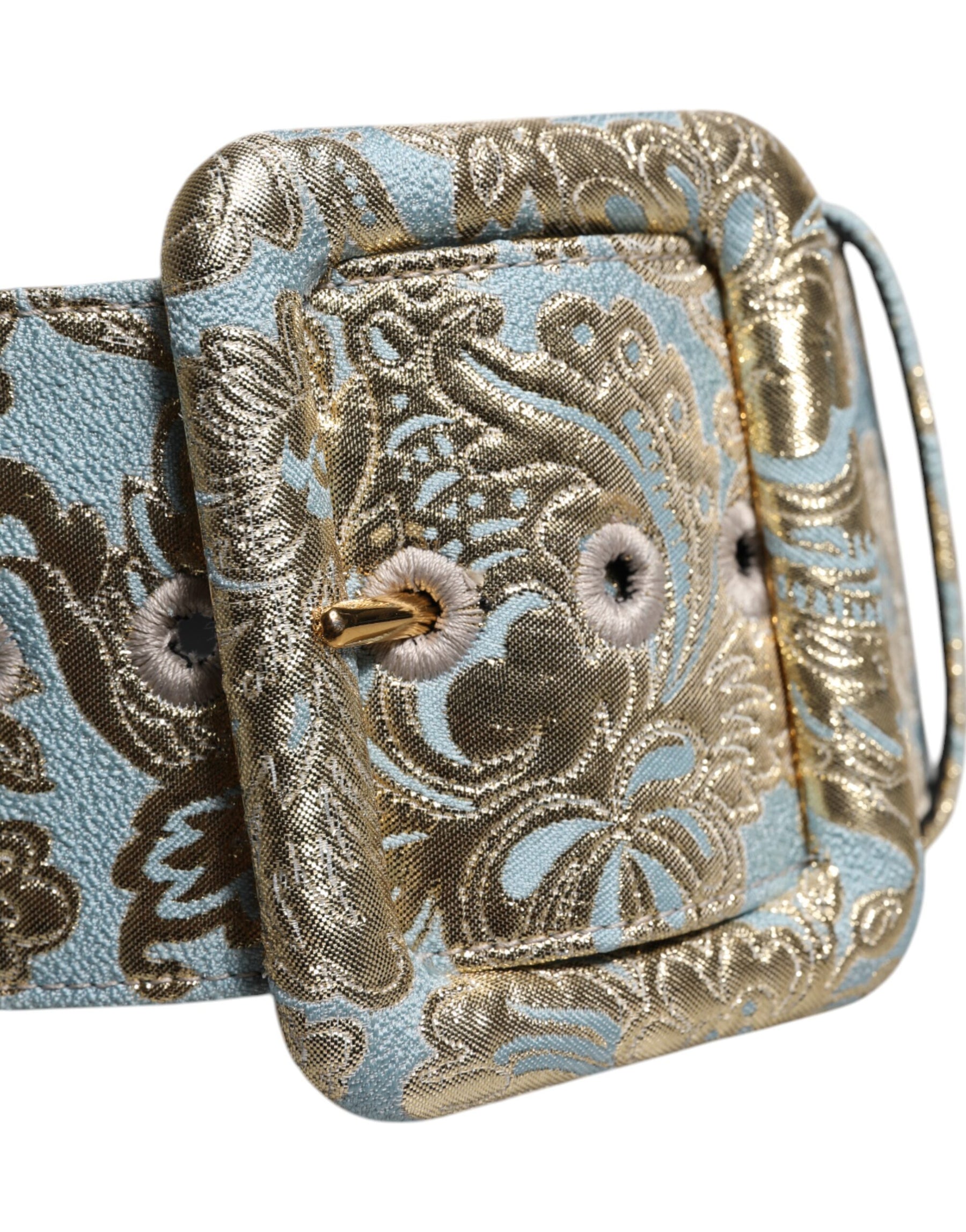 Dolce & Gabbana Multicolor Floral Jacquard Wide Waist Belt | Regal Royce