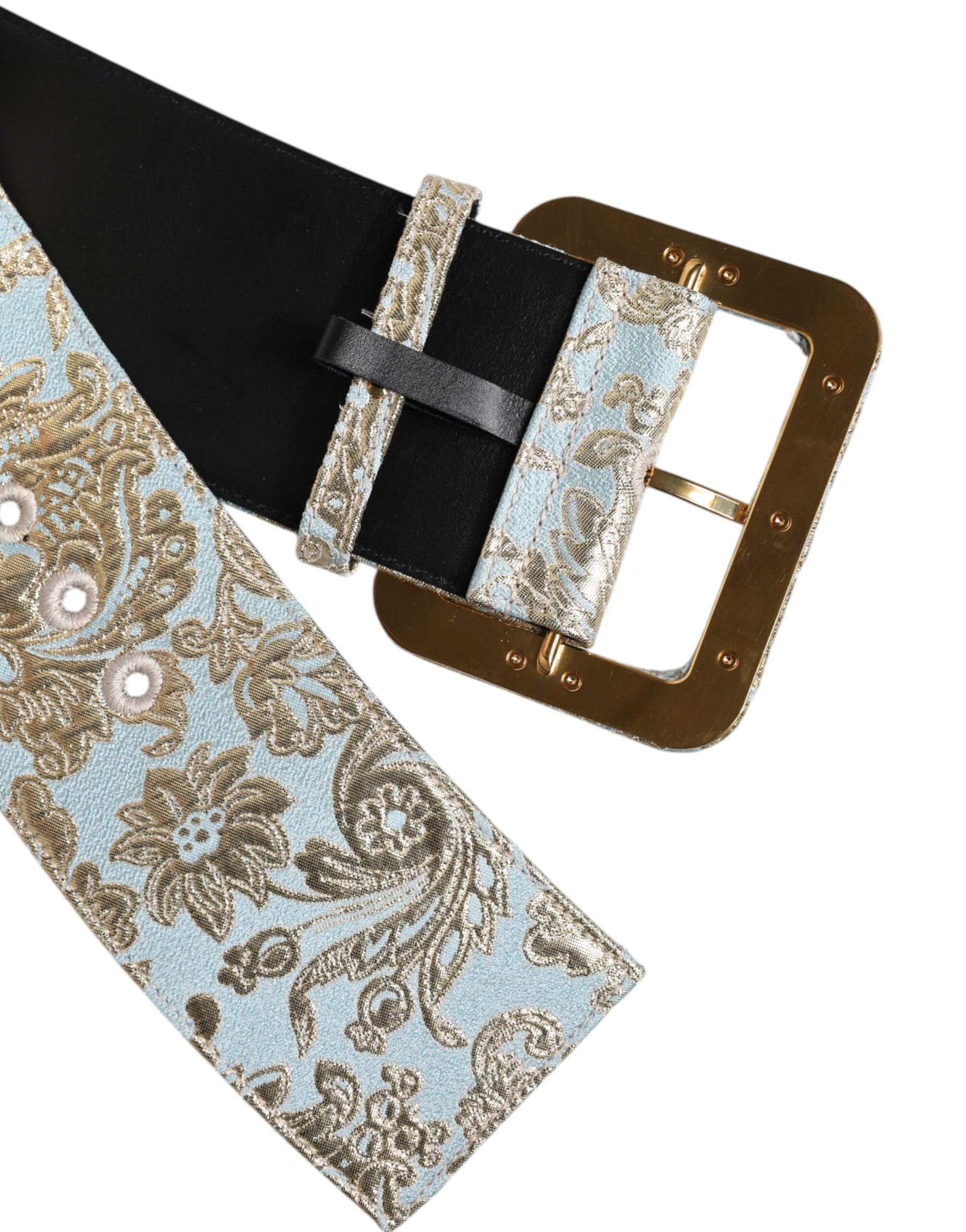 Dolce & Gabbana Multicolor Floral Jacquard Wide Waist Belt | Regal Royce