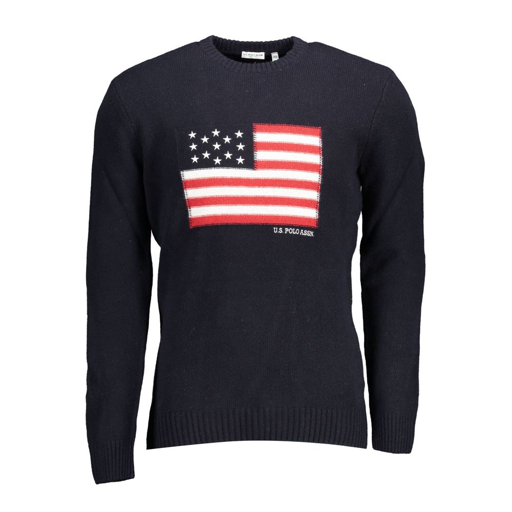 U.S. POLO ASSN. Blue Wool Men Sweater | Regal Royce