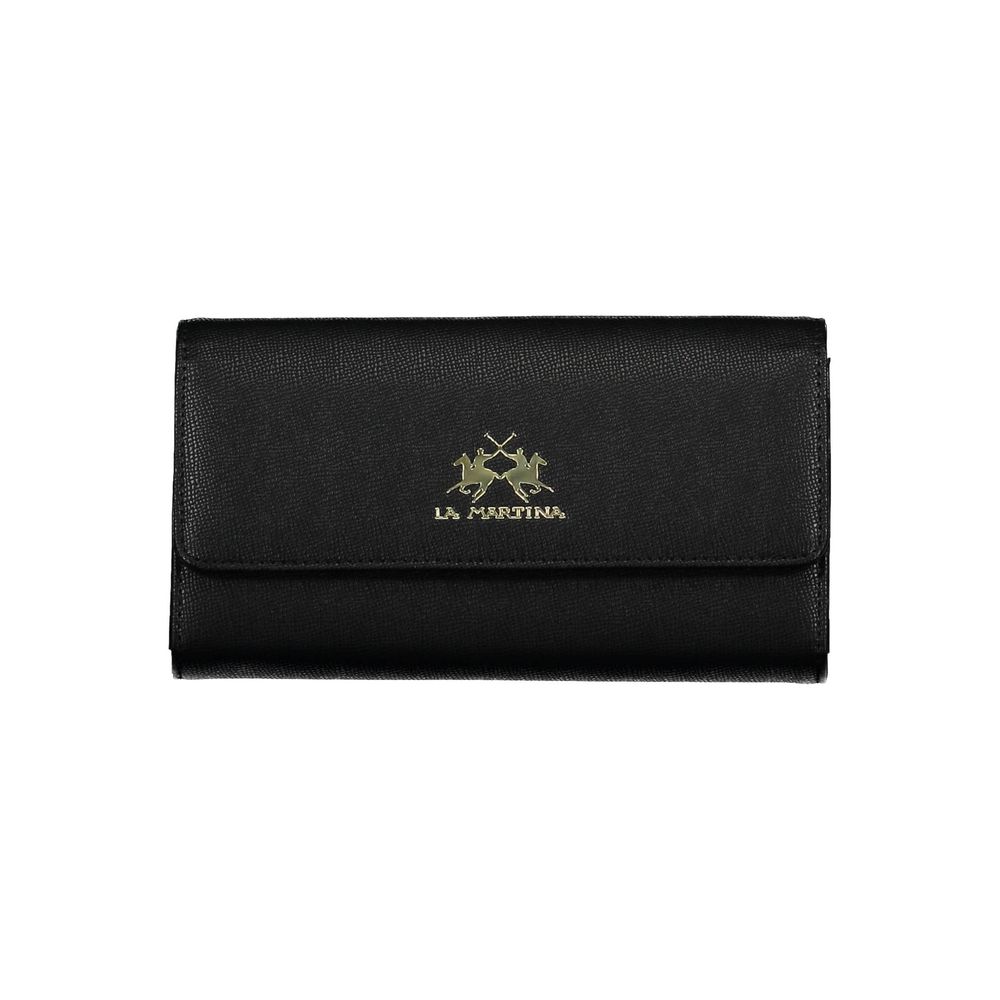 La Martina Black Polyethylene Women Wallet | Regal Royce