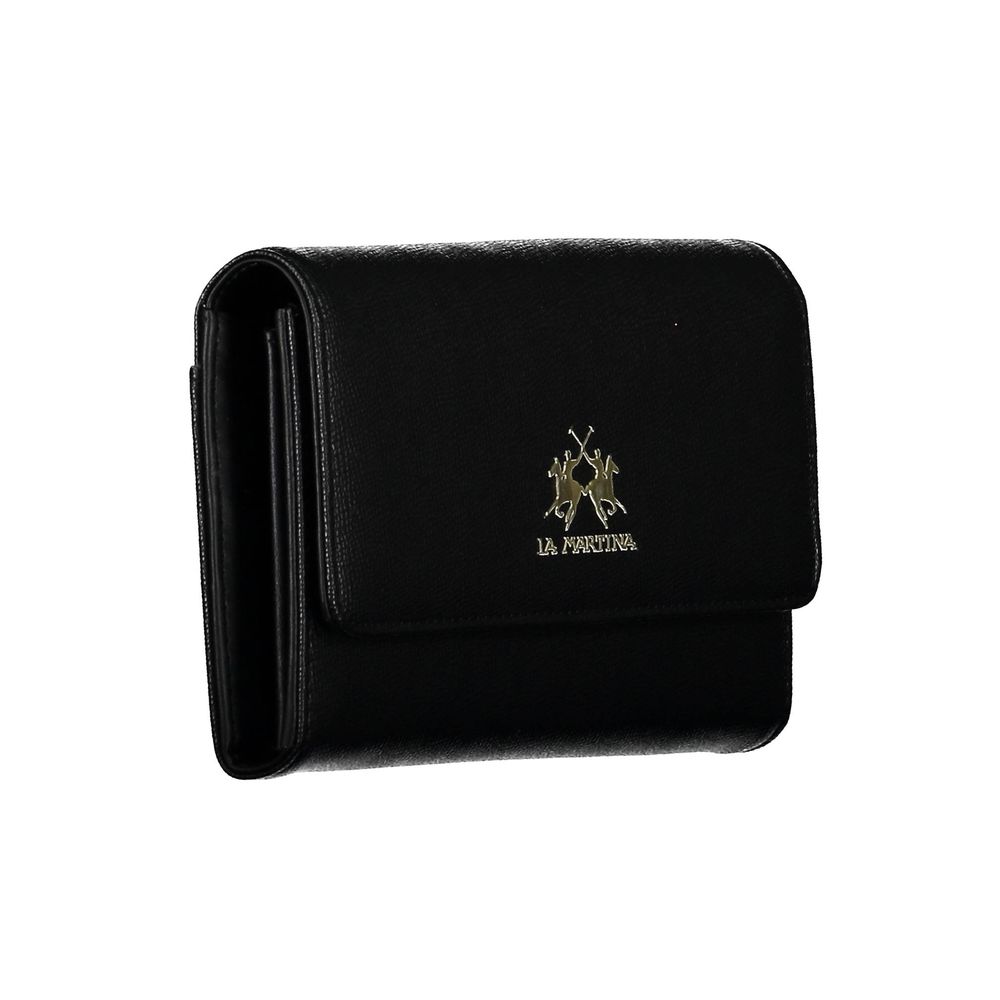 La Martina Black Polyethylene Women Wallet | Regal Royce