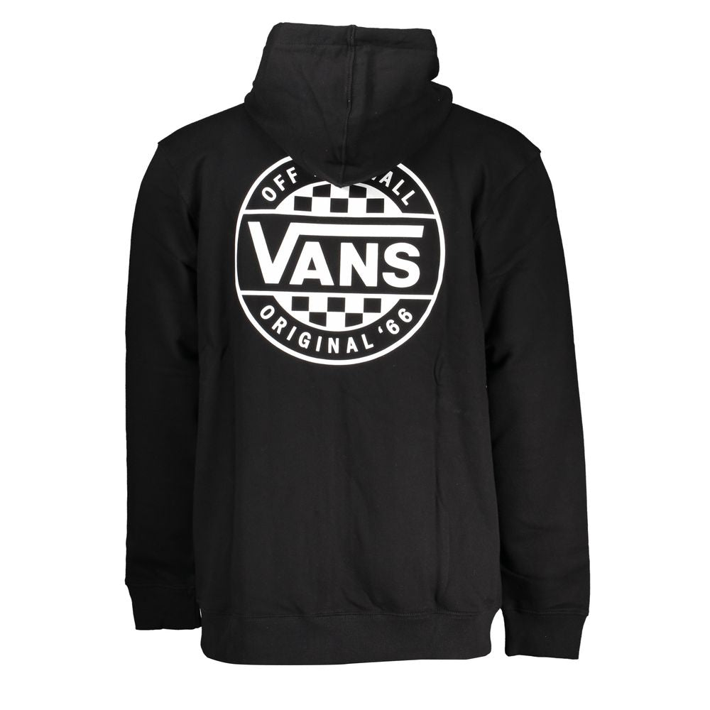 Vans Black Cotton Men Sweater with Hood and Zip Pockets | Regal Royce