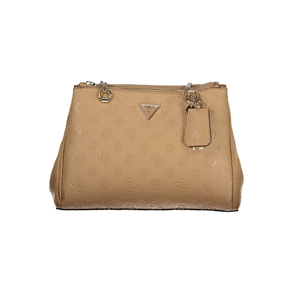 Guess Jeans Beige Polyurethane Women's Handbag | Regal Royce