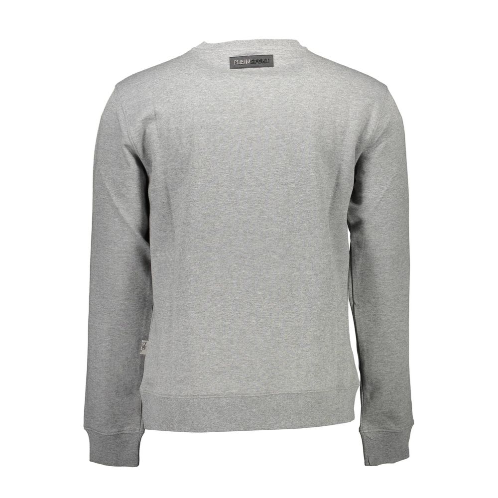 Plein Sport Grigio Cotton Men Sweatshirt | Regal Royce