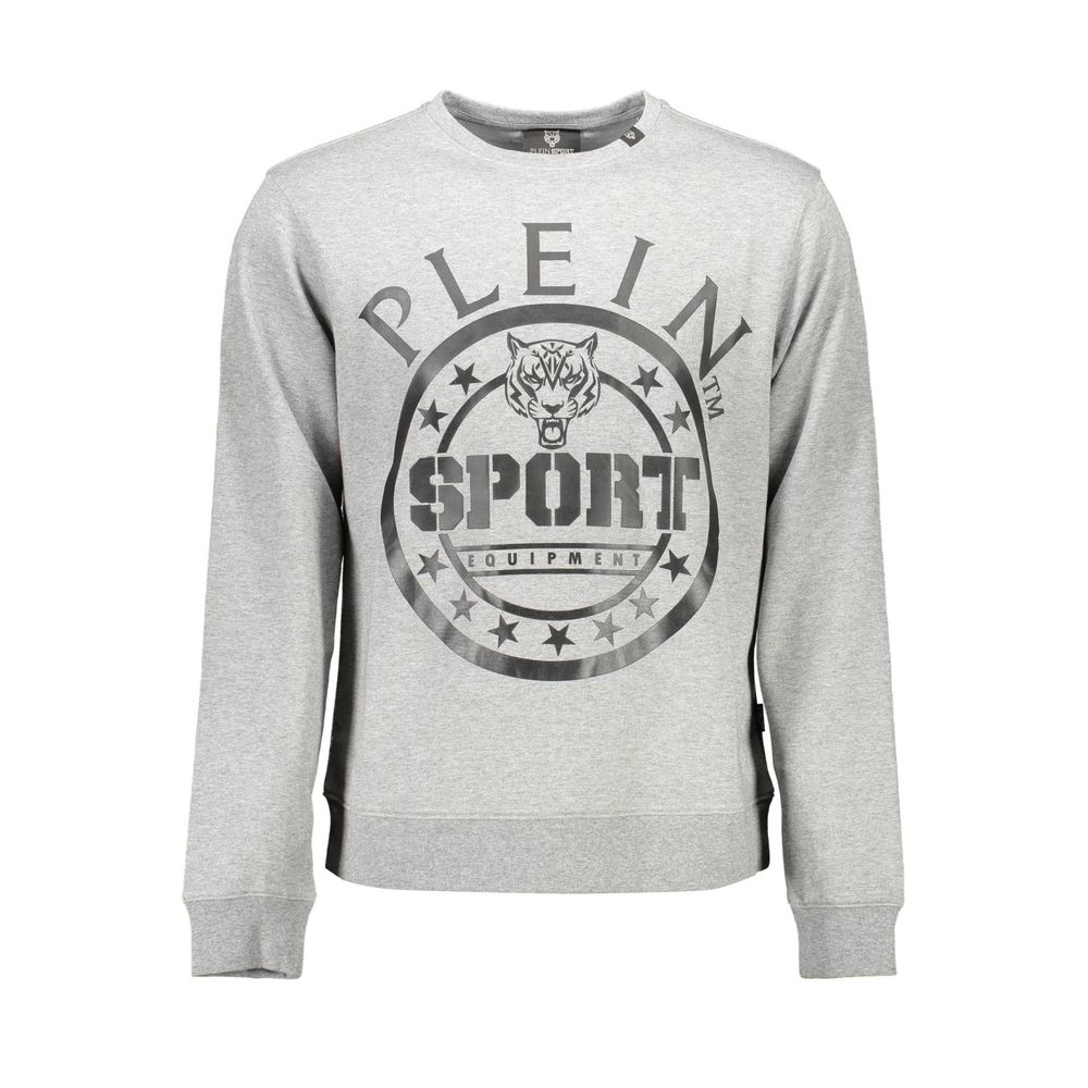 Plein Sport Grigio Cotton Men Sweatshirt | Regal Royce