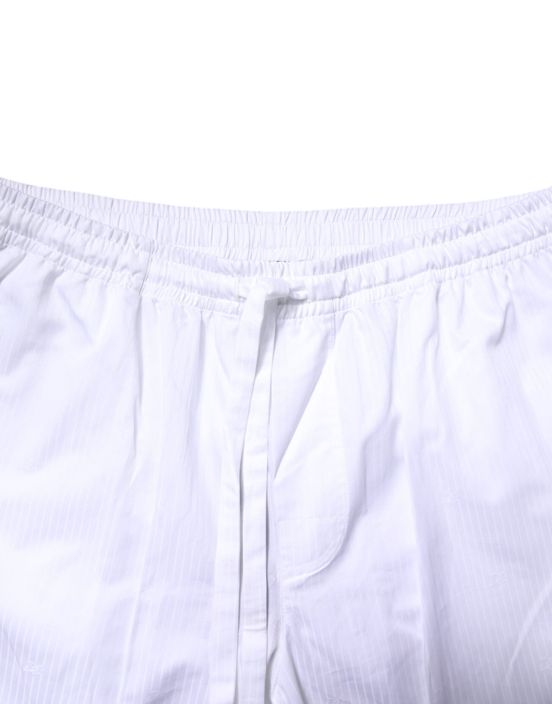 Dolce & Gabbana White Cotton Shirt Pants Pajama Set Sleepwear | Regal Royce