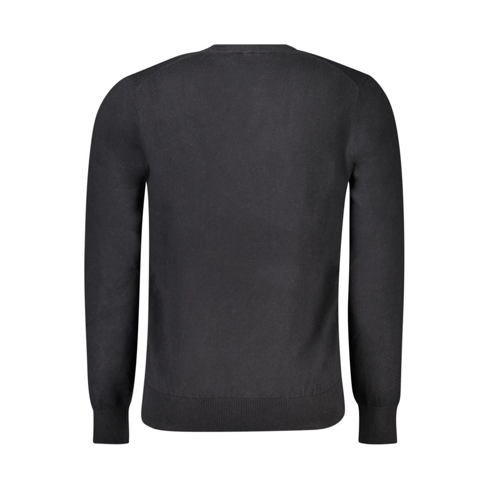 North Sails Black Cotton Men Sweater | Regal Royce